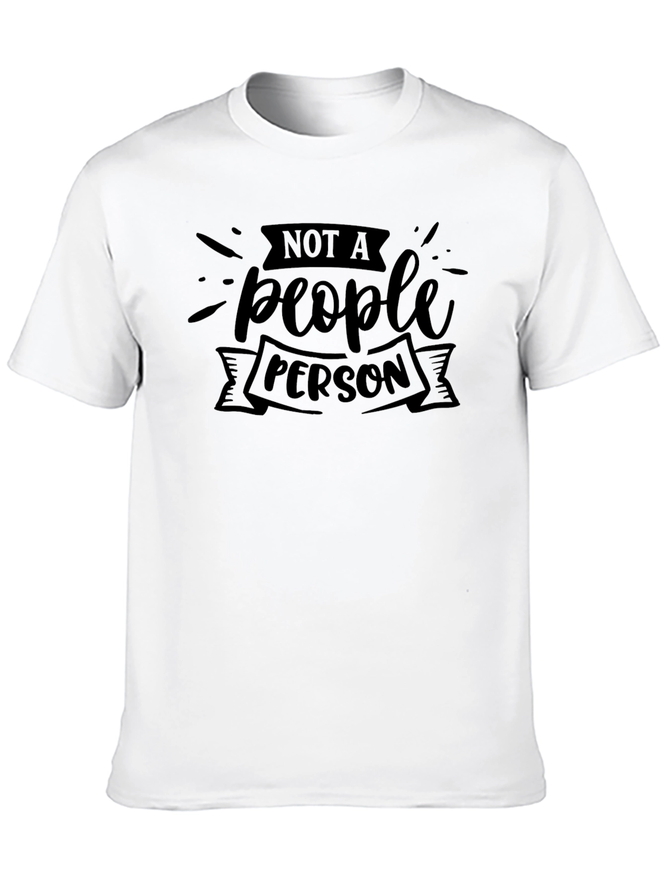 Black Introvert T-Shirt - Not a People Person Graphic Tee view 10