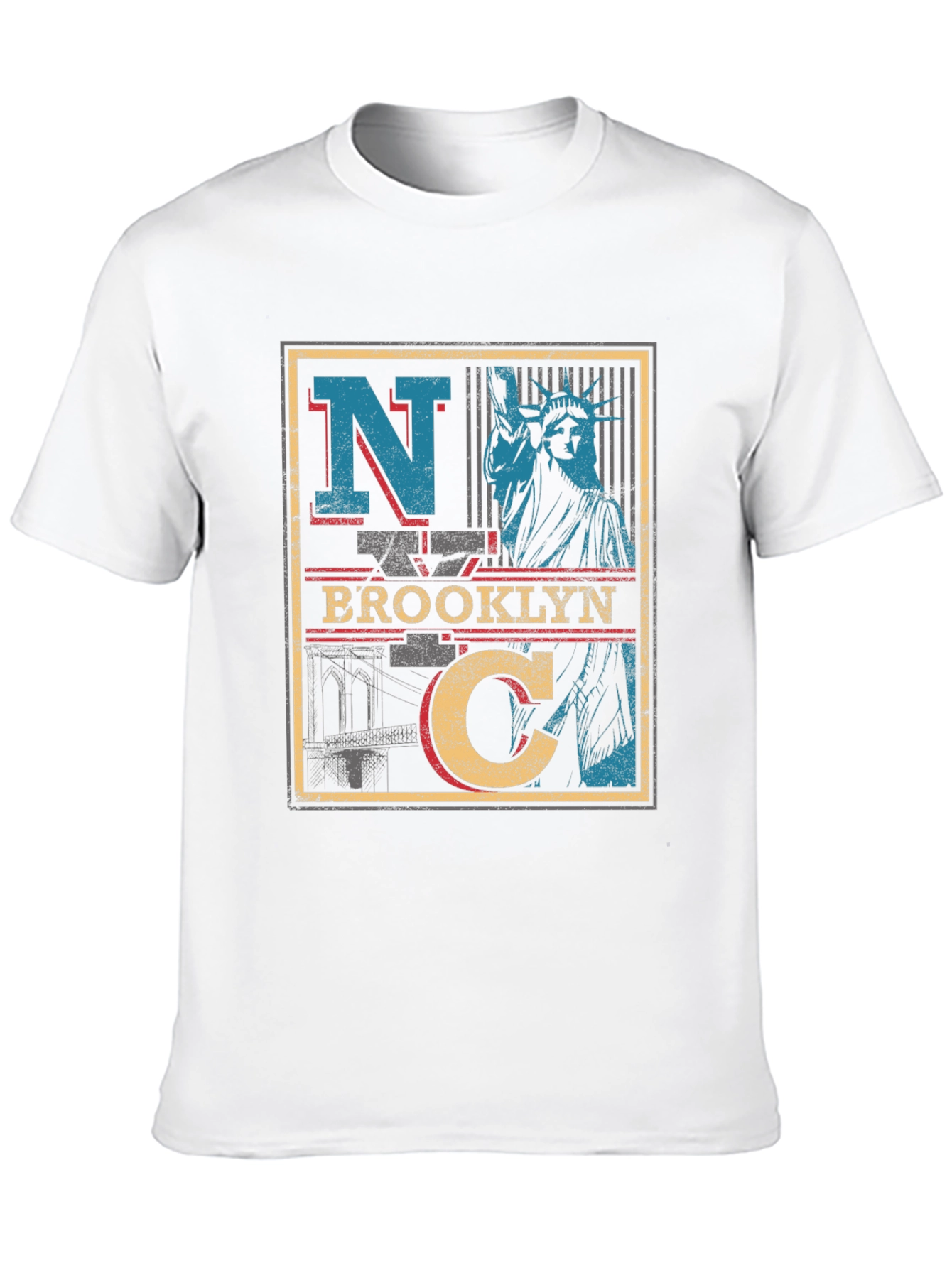 Black NYC Brooklyn Statue of Liberty Black T-Shirt view 10