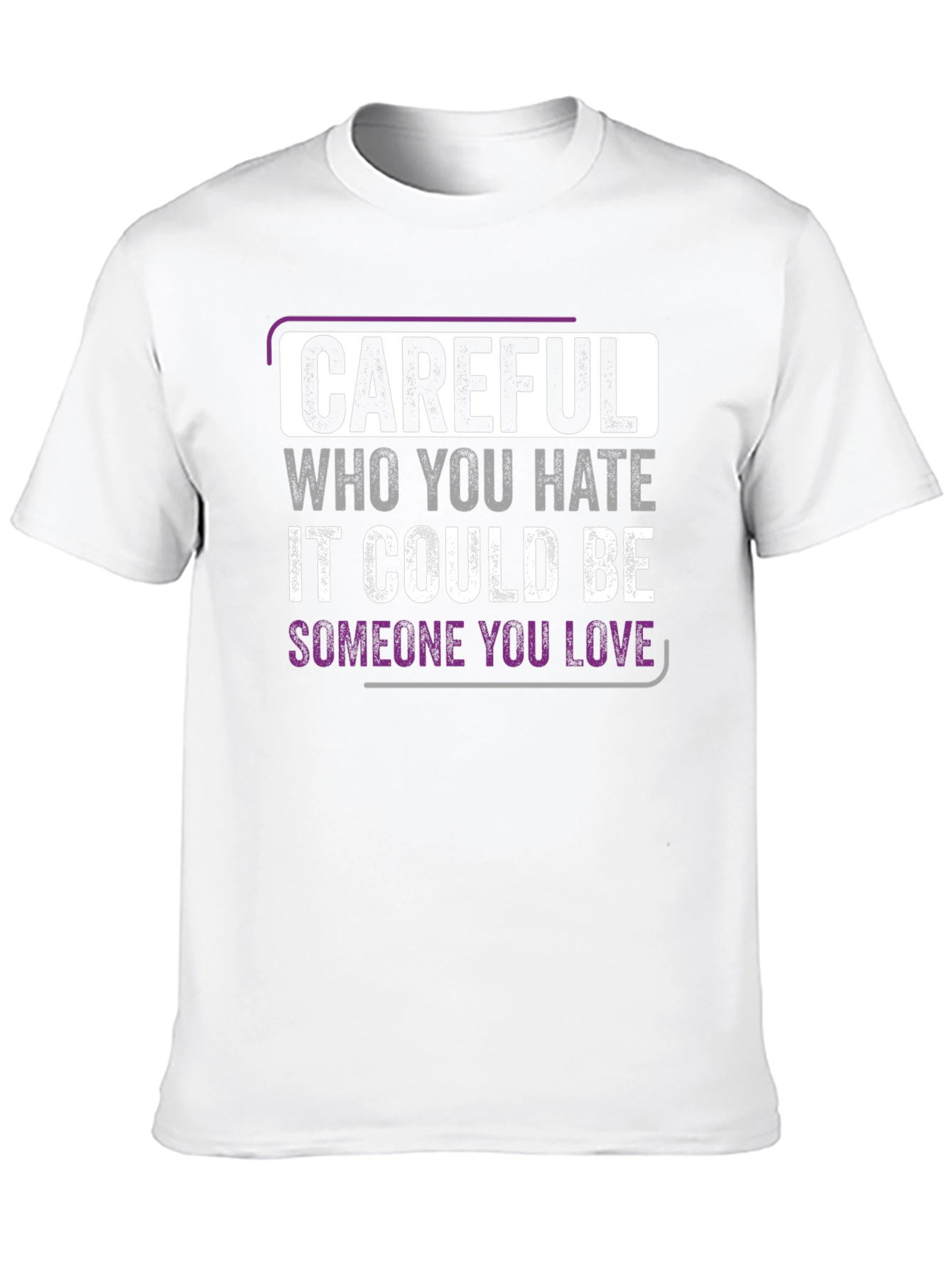 Black Careful Who You Hate Graphic Tee view 10