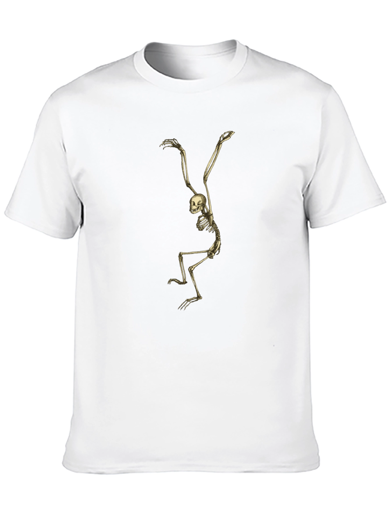 Black Skeleton Print T-Shirt - Men's Black Tee view 10