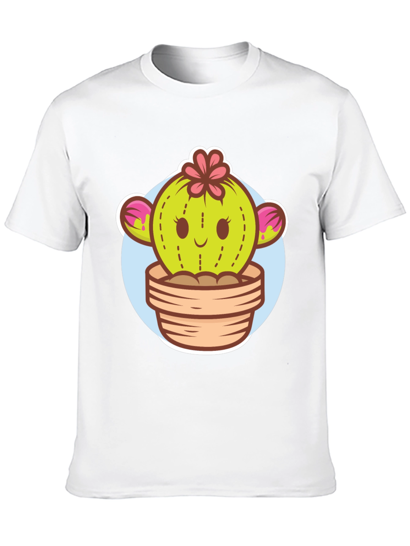 Black Cute Cactus Potted Plant Graphic Tee view 10