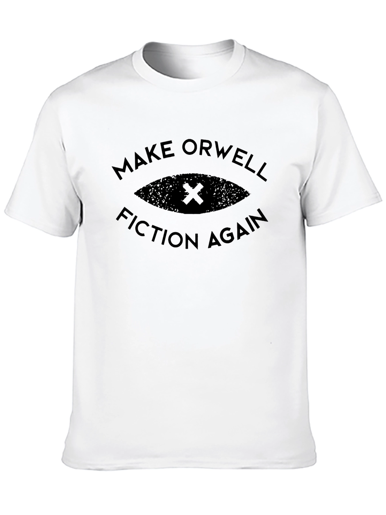 Black Make Orwell Fiction Again Graphic Tee view 10