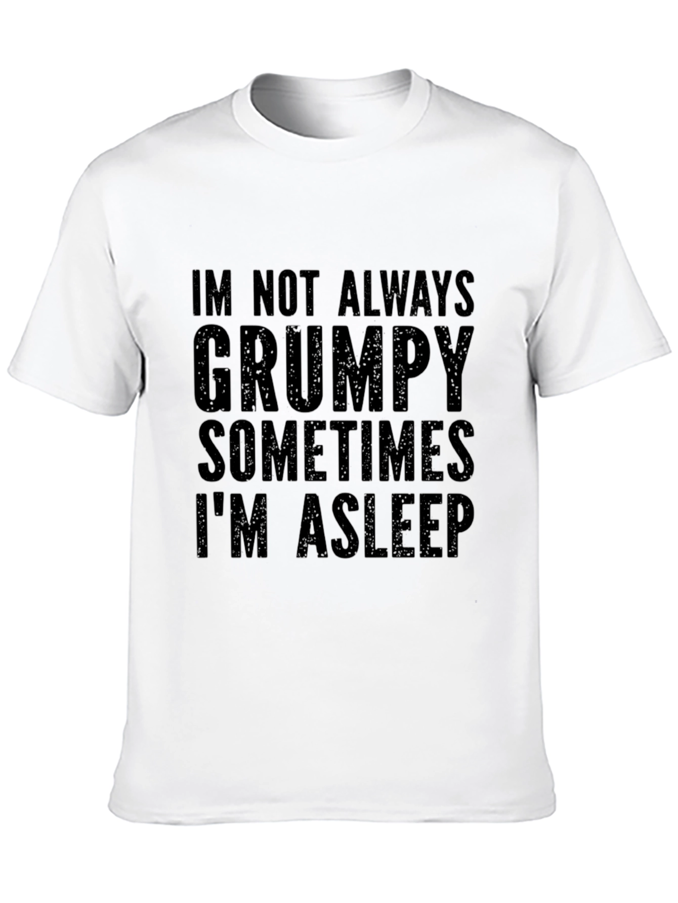 Black Grumpy Sleep T-Shirt - Funny Graphic Tee view 10