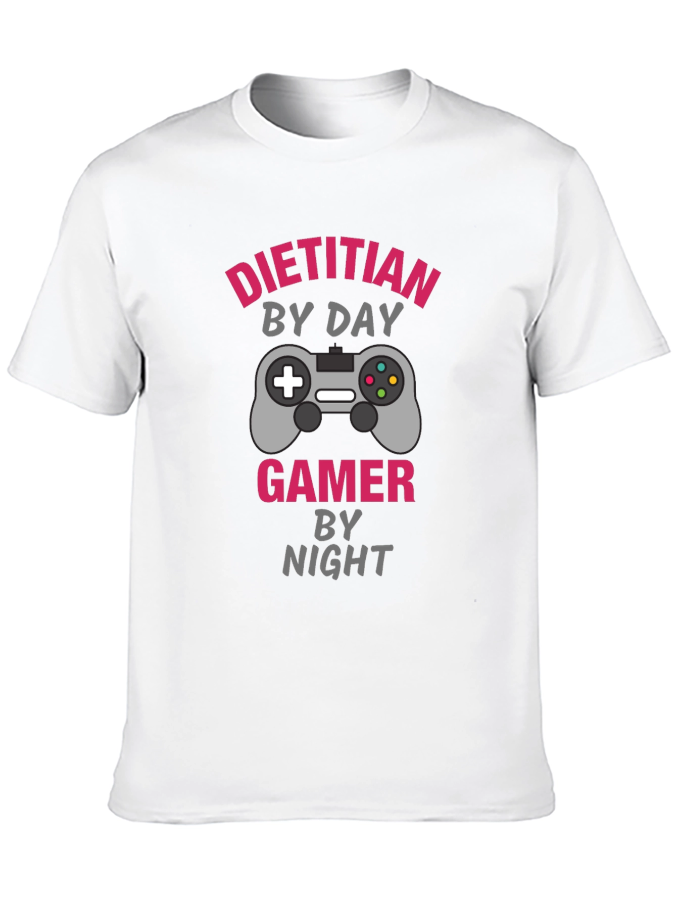 Black Dietitian by Day Gamer by Night Graphic T-Shirt view 10