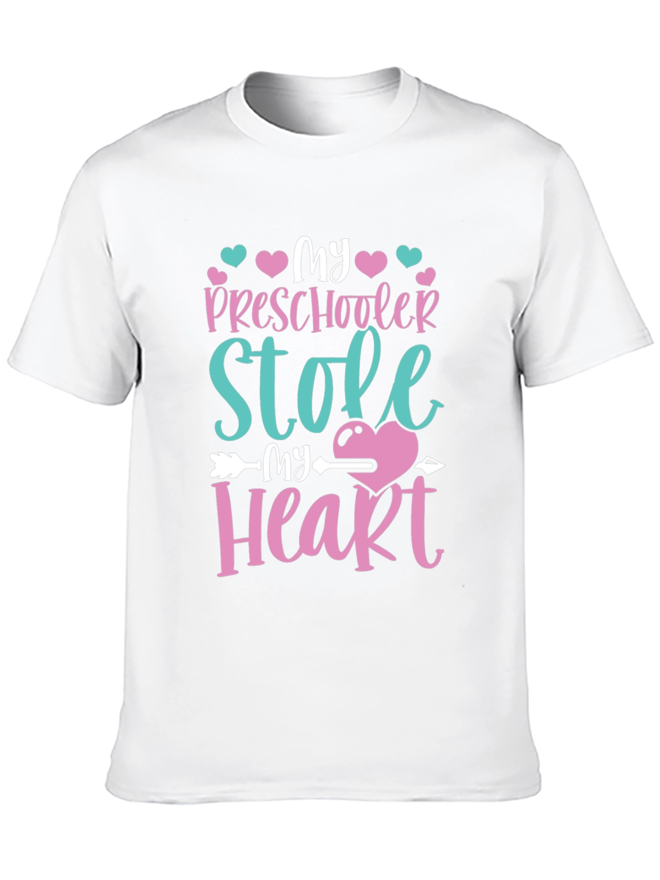 Black My Preschooler Stole My Heart T-Shirt view 10