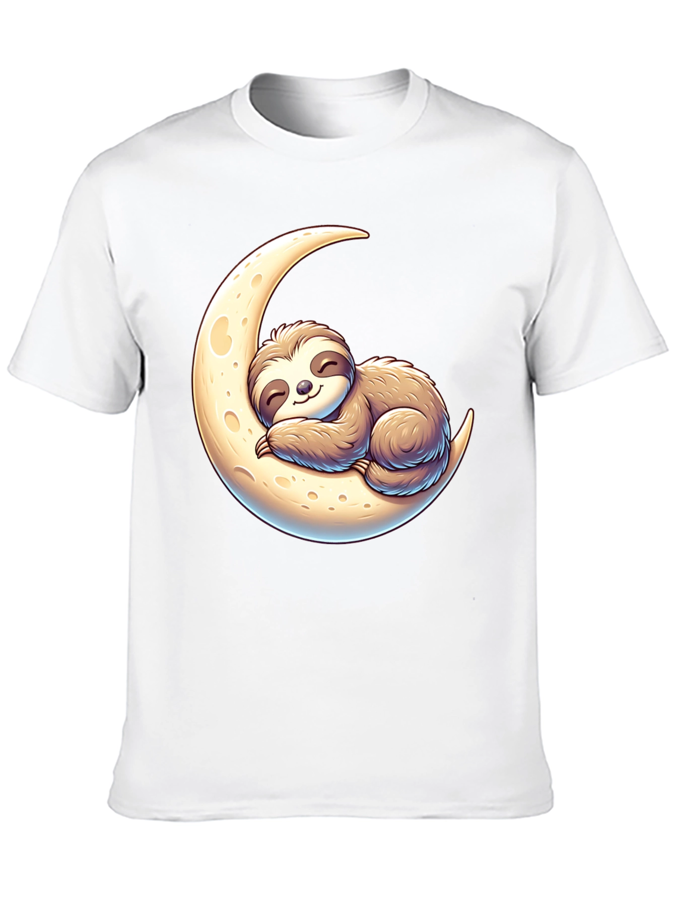 Black Sloth on Moon Graphic Tee - Relaxed Fit view 10