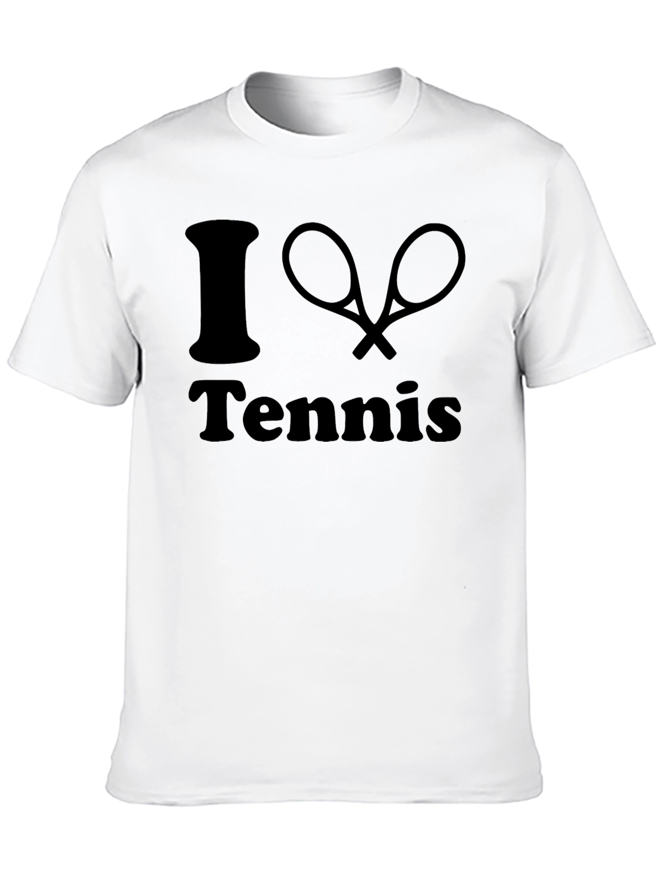 Black I Love Tennis Graphic T-Shirt - Black view 10