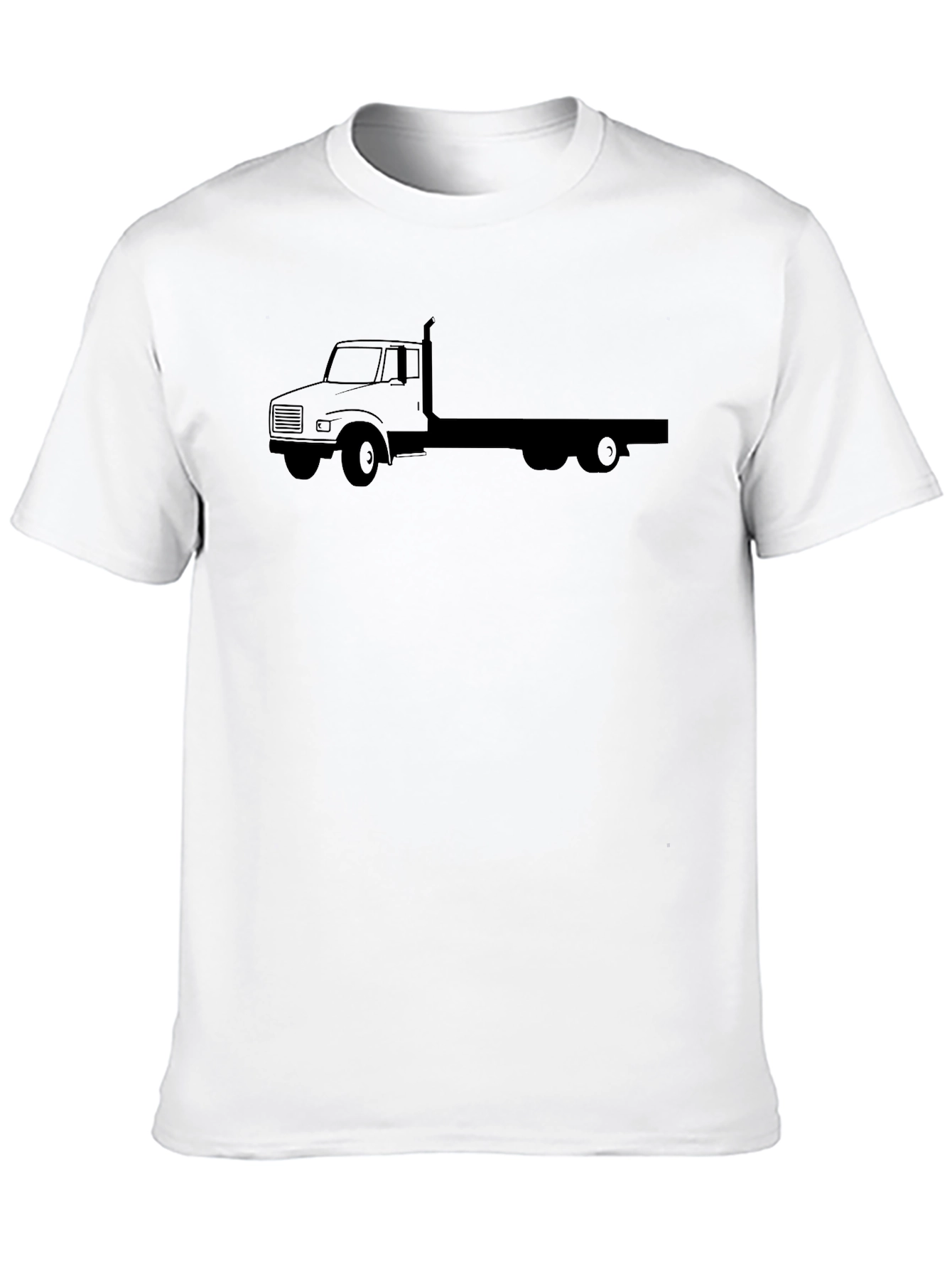 Black Truck Graphic Tee - Black Crew Neck Short Sleeve view 10