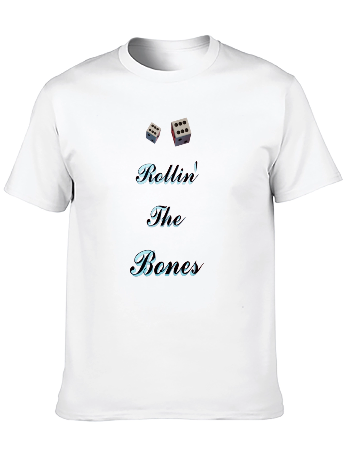 Rolling The Bones Graphic Tee - Black Cotton Blend - 10