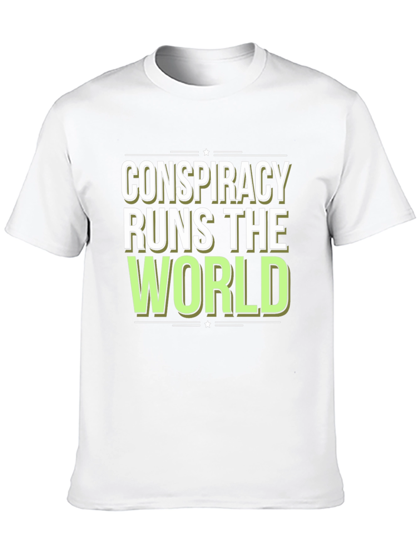 Black Conspiracy Runs The World Graphic T-Shirt view 10