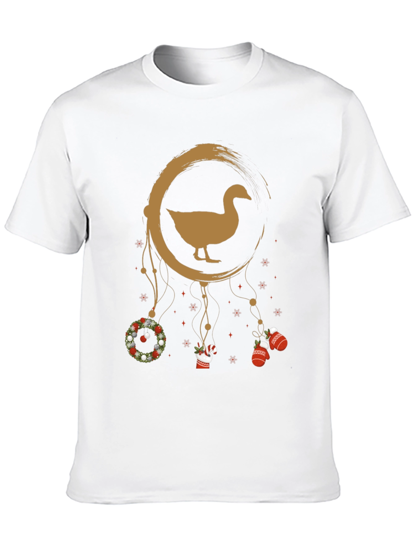 Black Holiday Goose Dreamcatcher Graphic Tee view 10