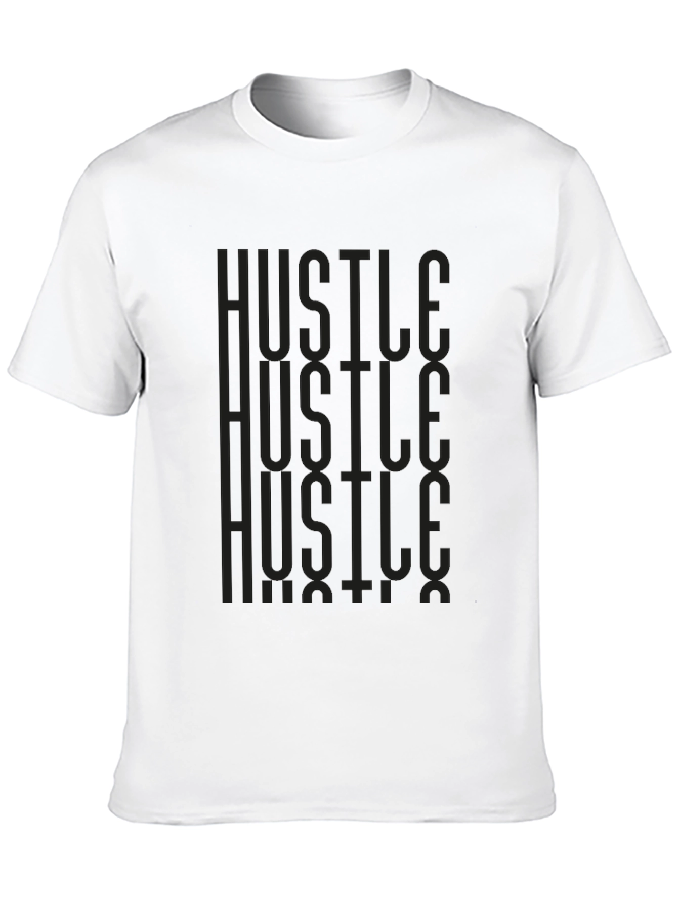 Black Hustle Graphic Print Tee - Men's Black T-Shirt view 10