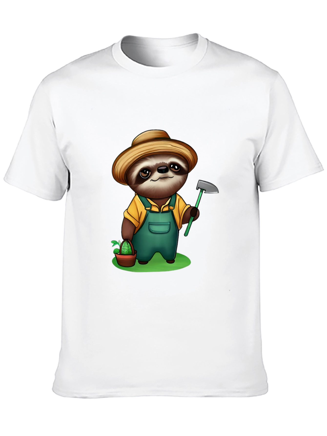 Sloth Farmer Graphic Tee - Cute Cartoon Design - 10
