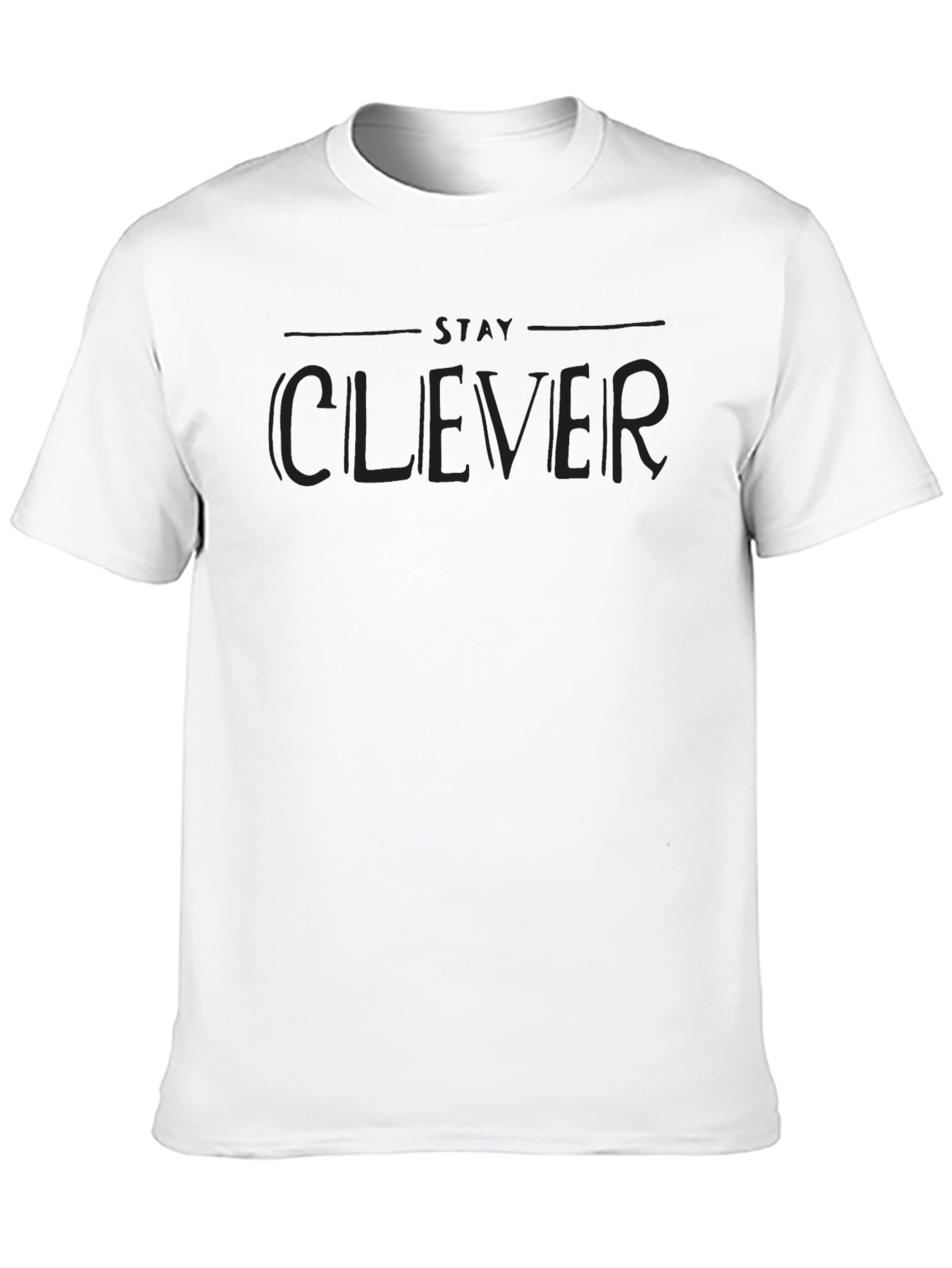 Black Stay Clever Black Graphic Tee view 10