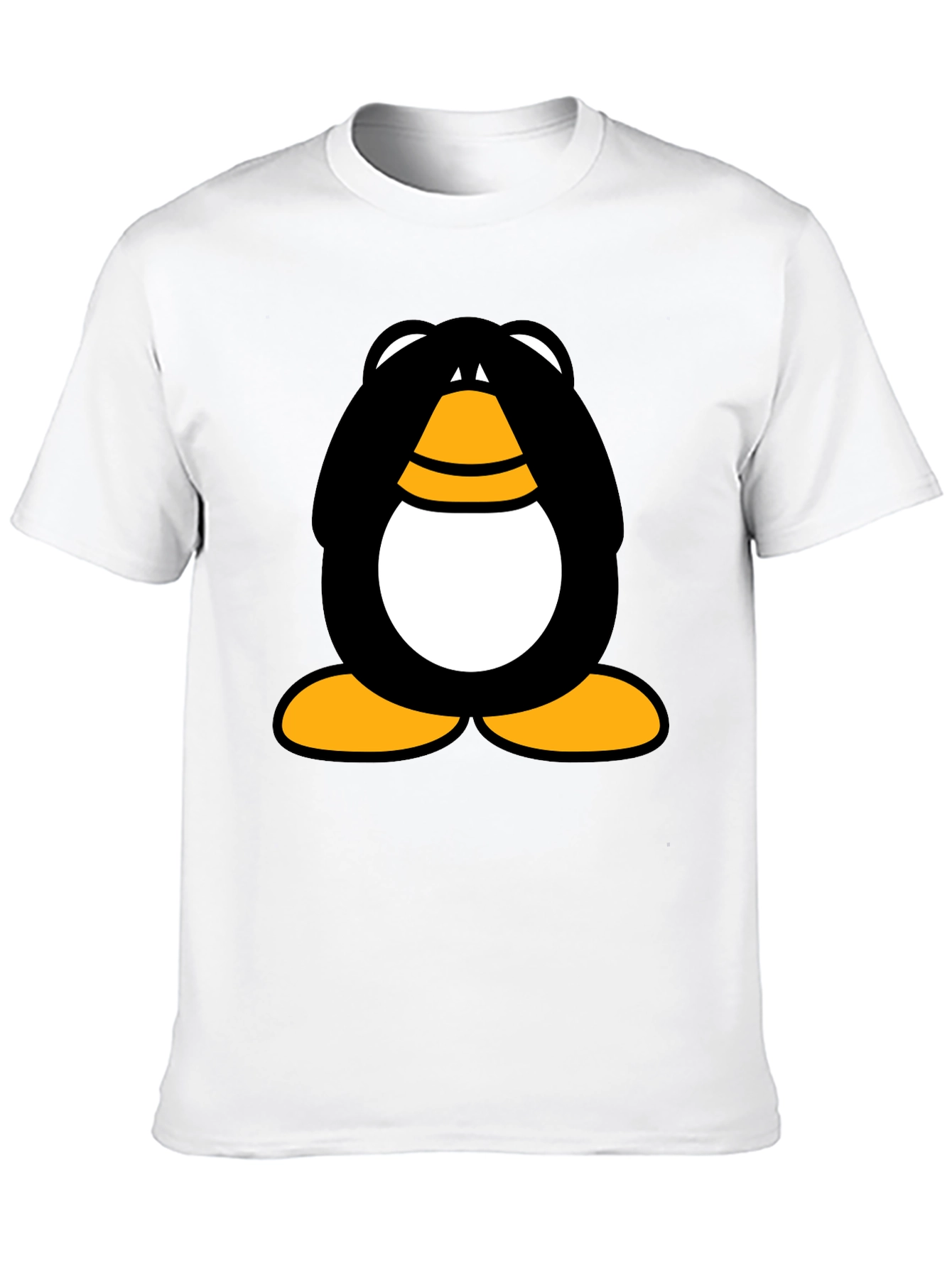 Black Funny Penguin Graphic Black T-Shirt view 10