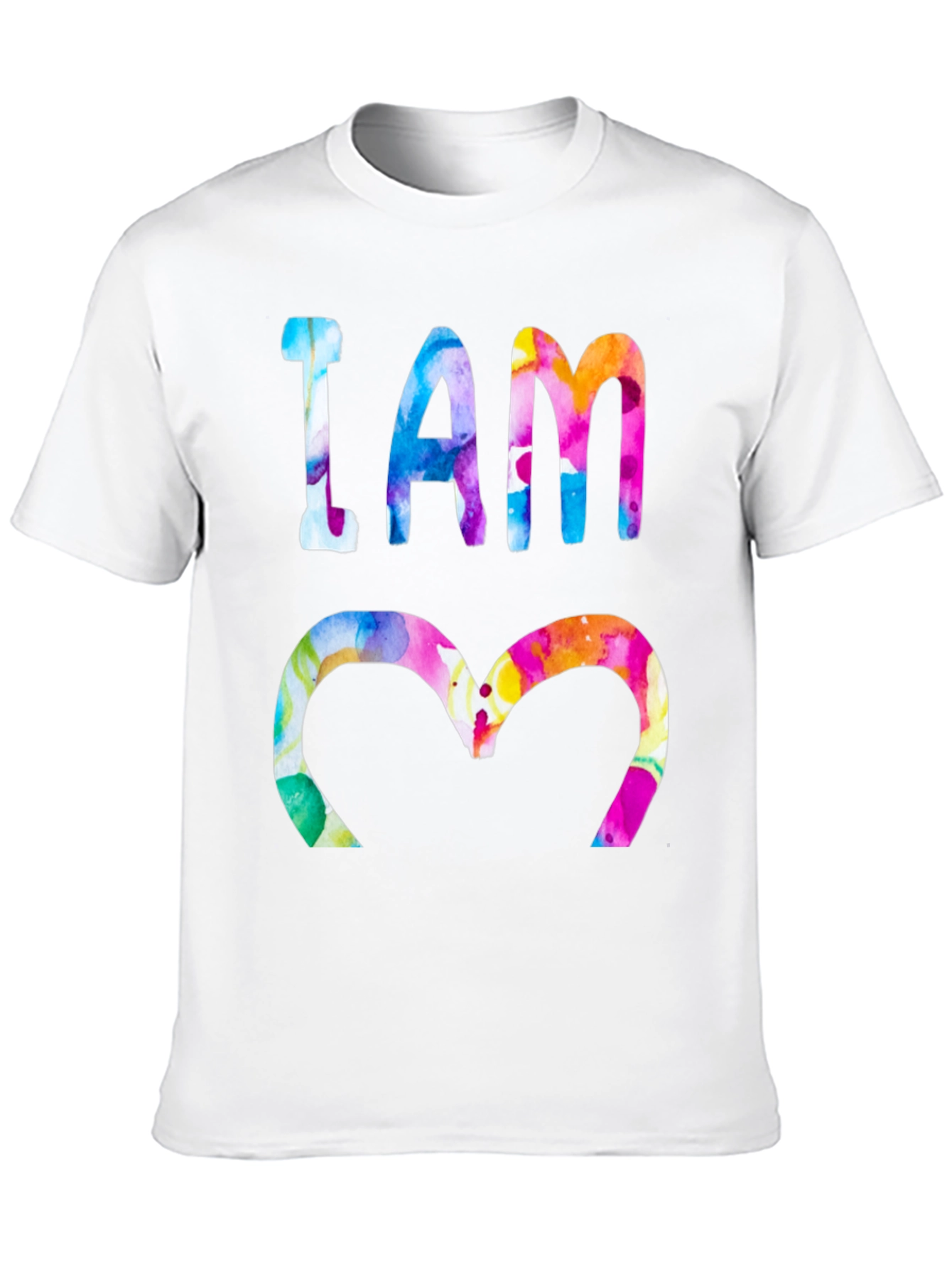 Black I AM 3 Watercolor T-Shirt view 10