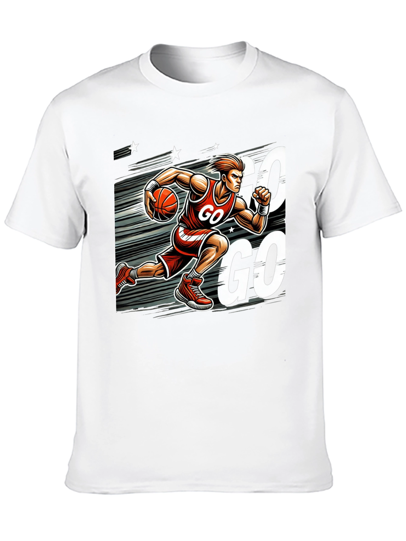 Black Basketball Go T-Shirt view 10