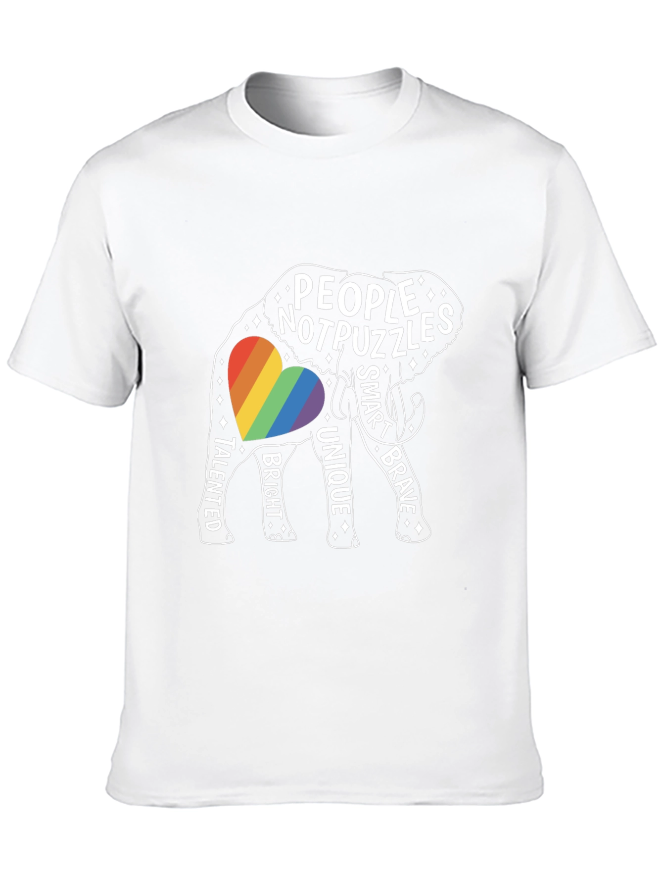 Black People Not Puzzles Elephant LGBTQ+ Pride Tee view 10