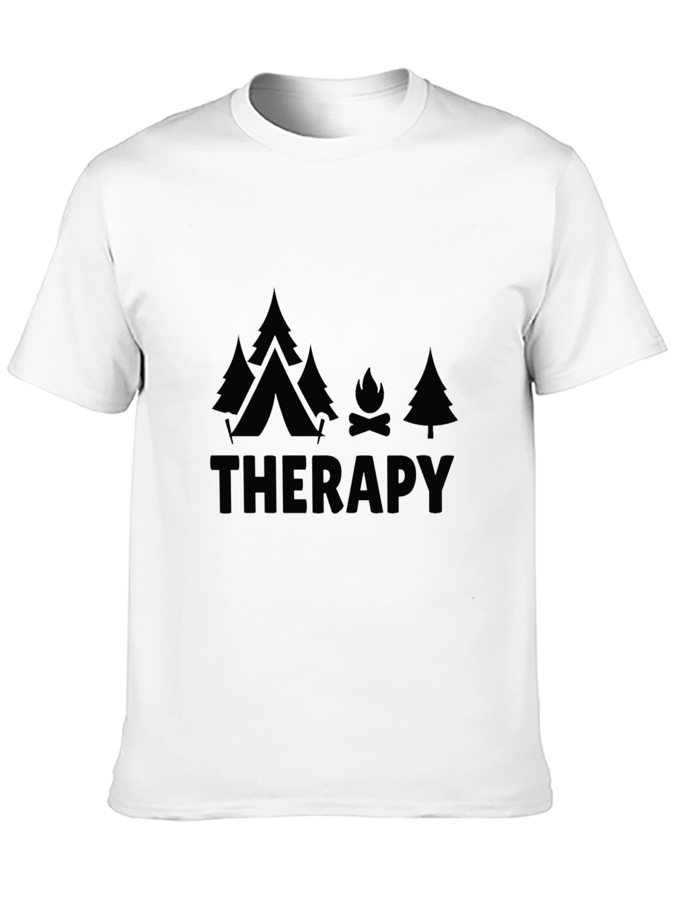 Black Camping Therapy T-Shirt, Nature Lover Tee view 10
