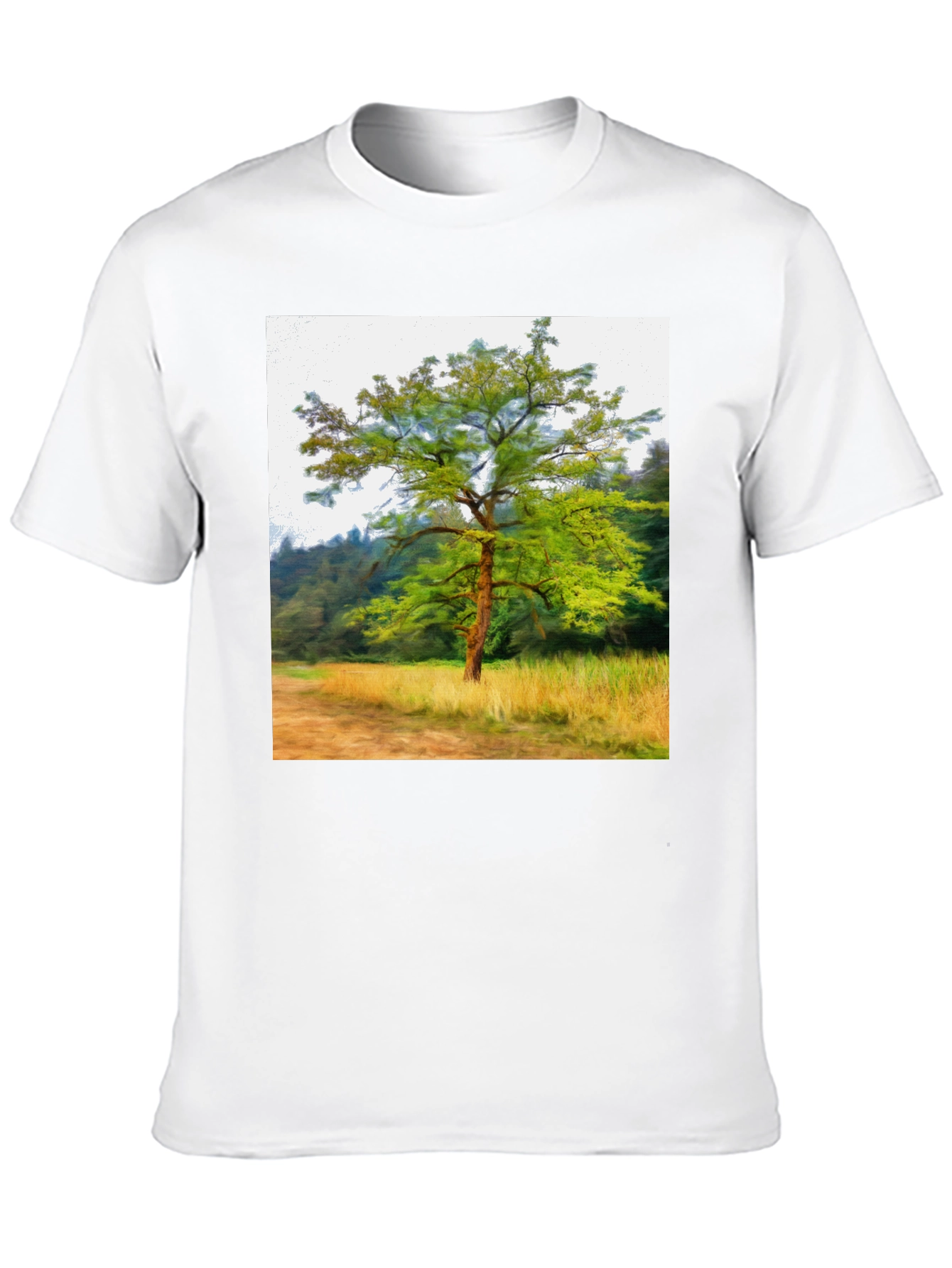 Black Nature Tree Graphic Black T-Shirt view 10