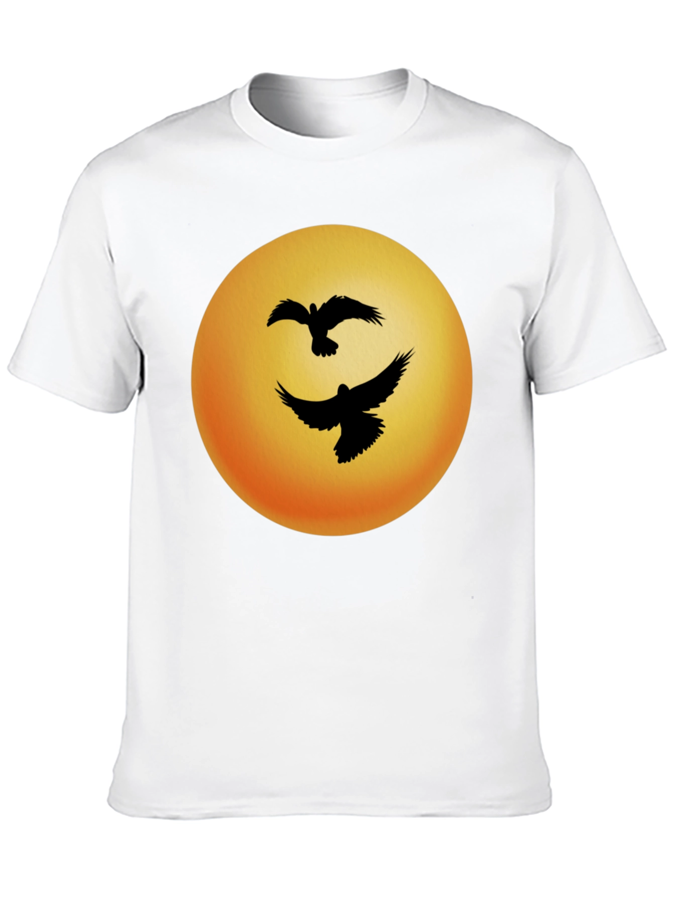 Black Birds Sunset Graphic Tee - Black Cotton Blend view 10