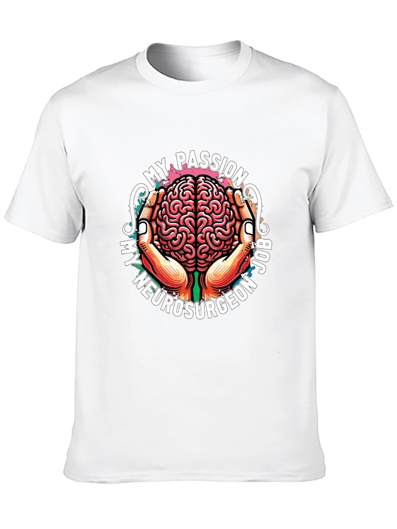 Black Neurosurgeon Passion T-Shirt - Brain Design view 10