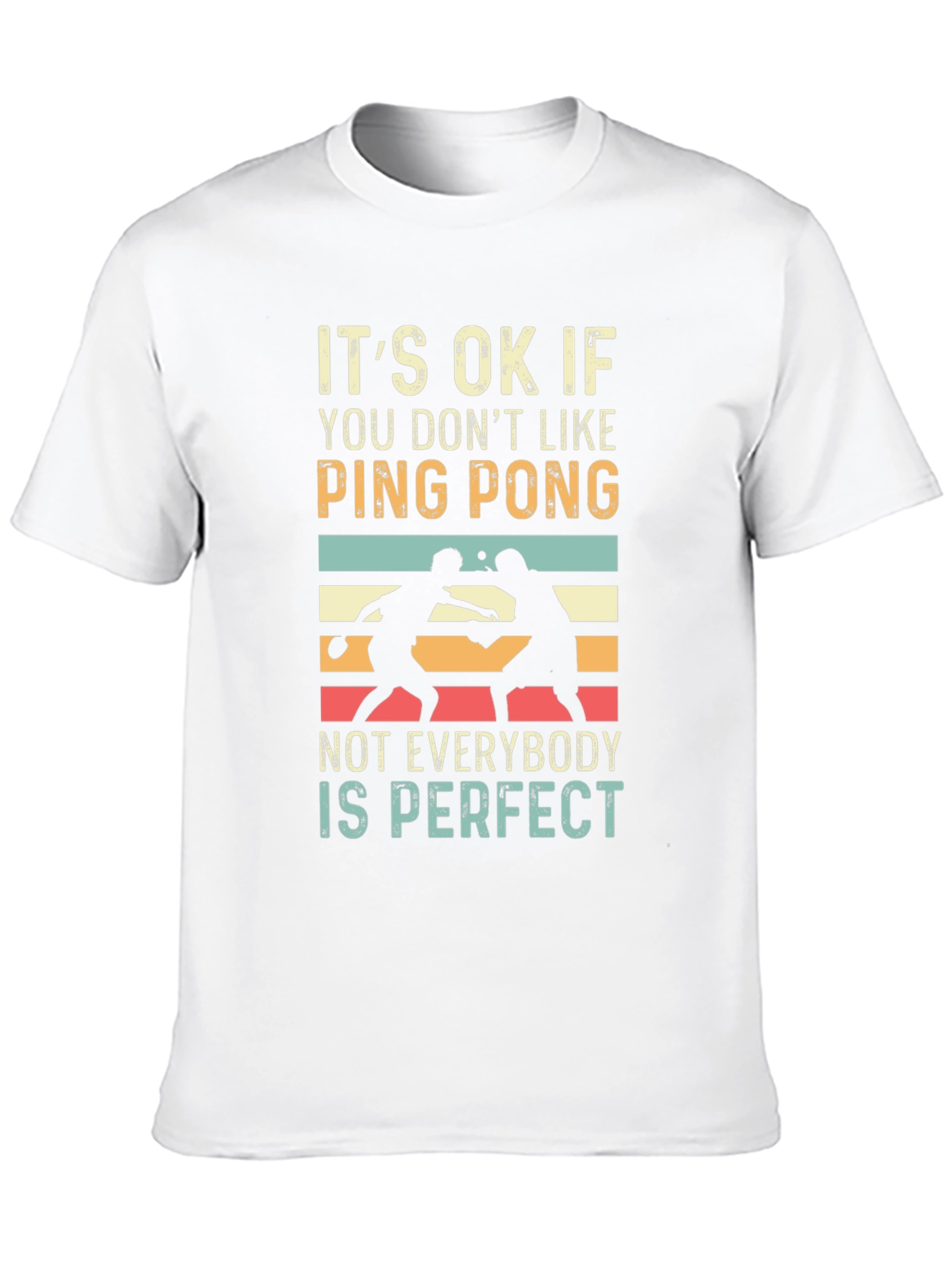 Black Ping Pong Graphic Tee: Not Everybody is Perfect T-Shirt view 10