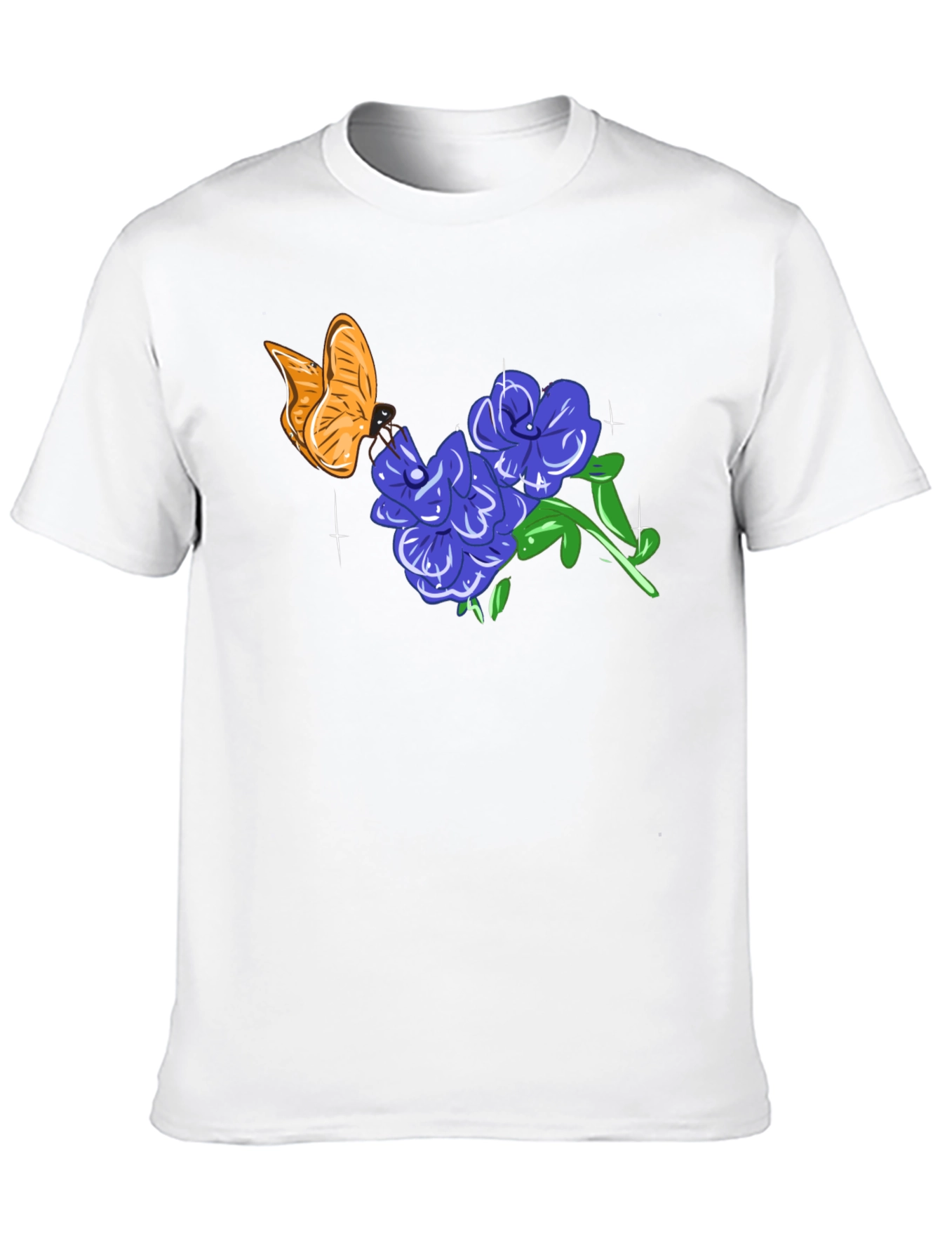 Black Butterfly & Floral Graphic T-Shirt view 10