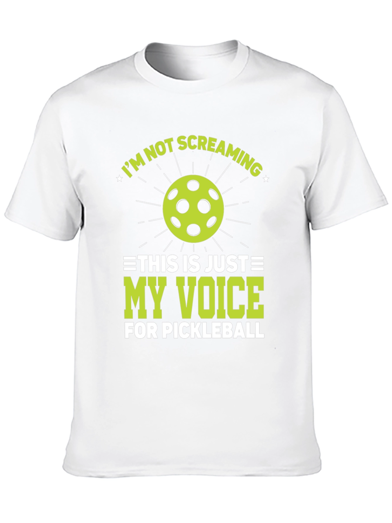 Black Pickleball Screaming Voice T-Shirt view 10