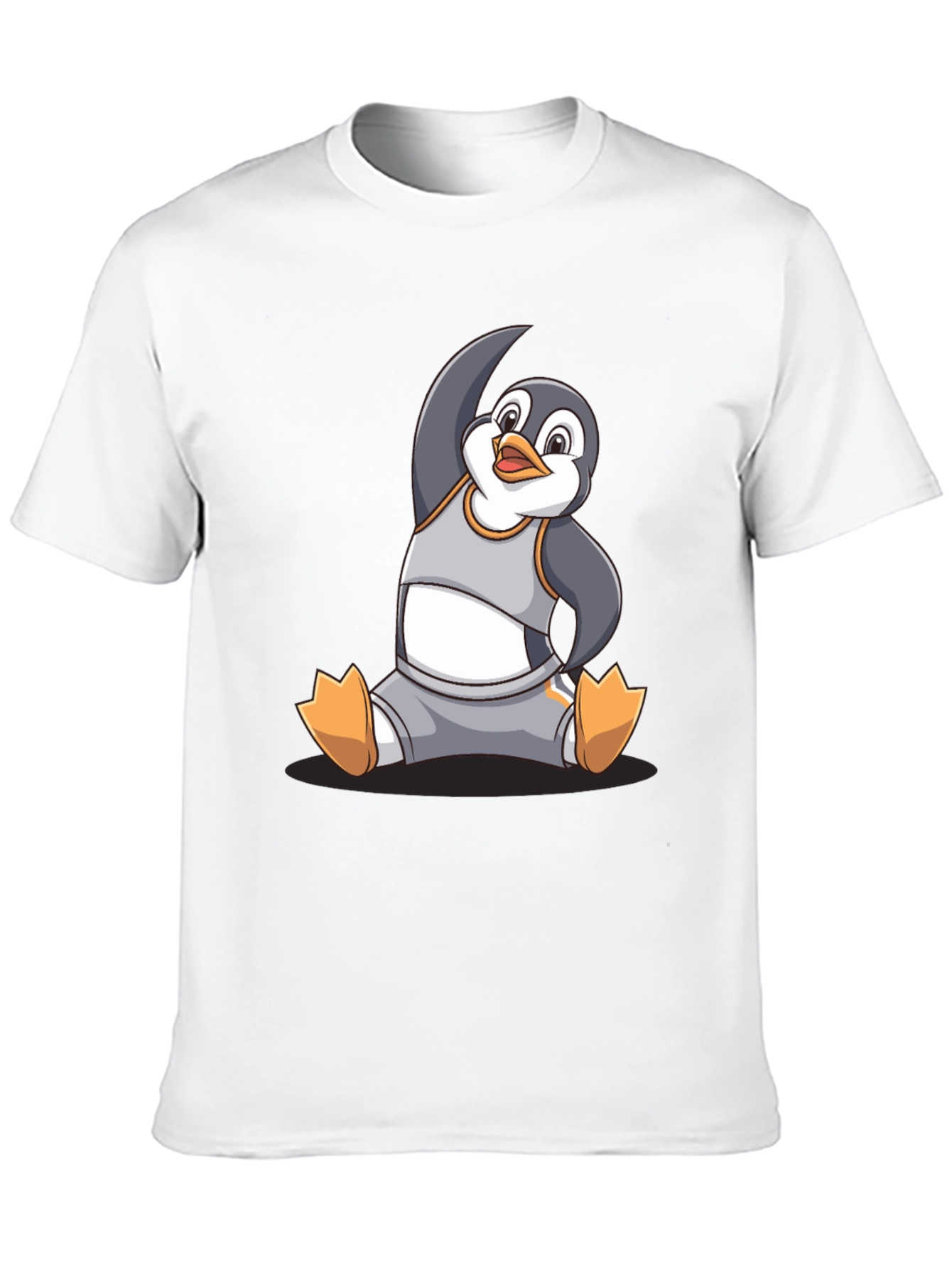 Black Yoga Penguin Graphic T-Shirt - Comfy Cotton Blend view 10
