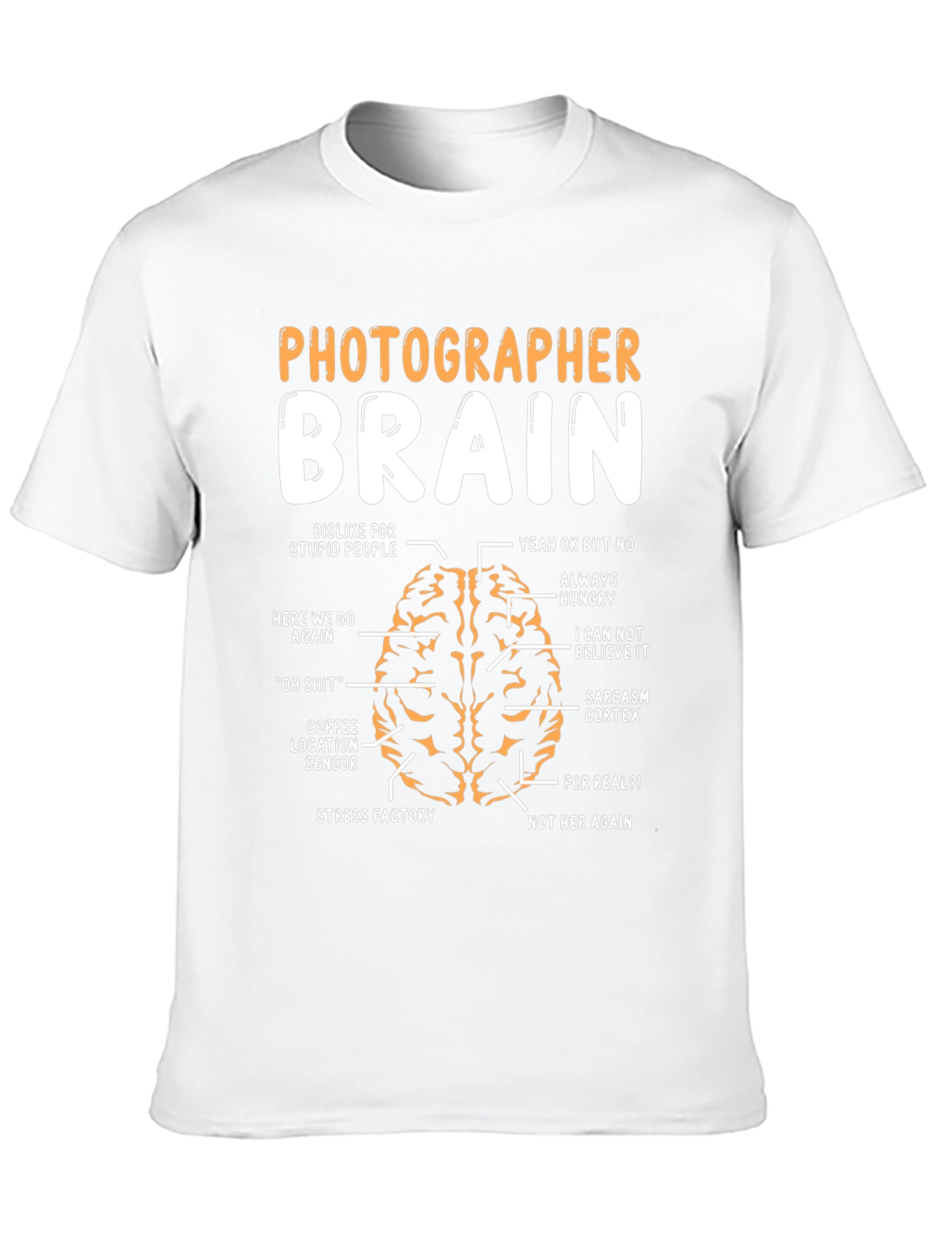 Black Photographer Brain Anatomy T-Shirt - Funny Photography Humor Tee view 10