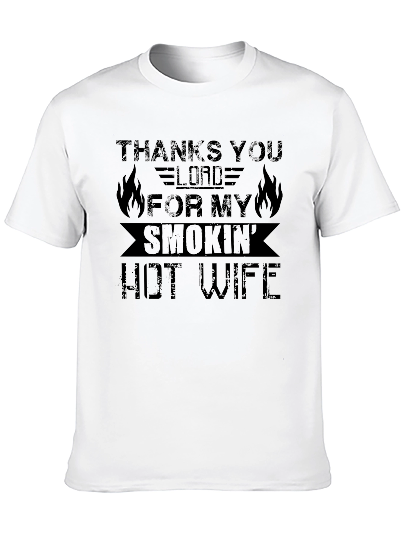 Black Thanks Lord Smokin' Hot Wife Black T-Shirt view 10