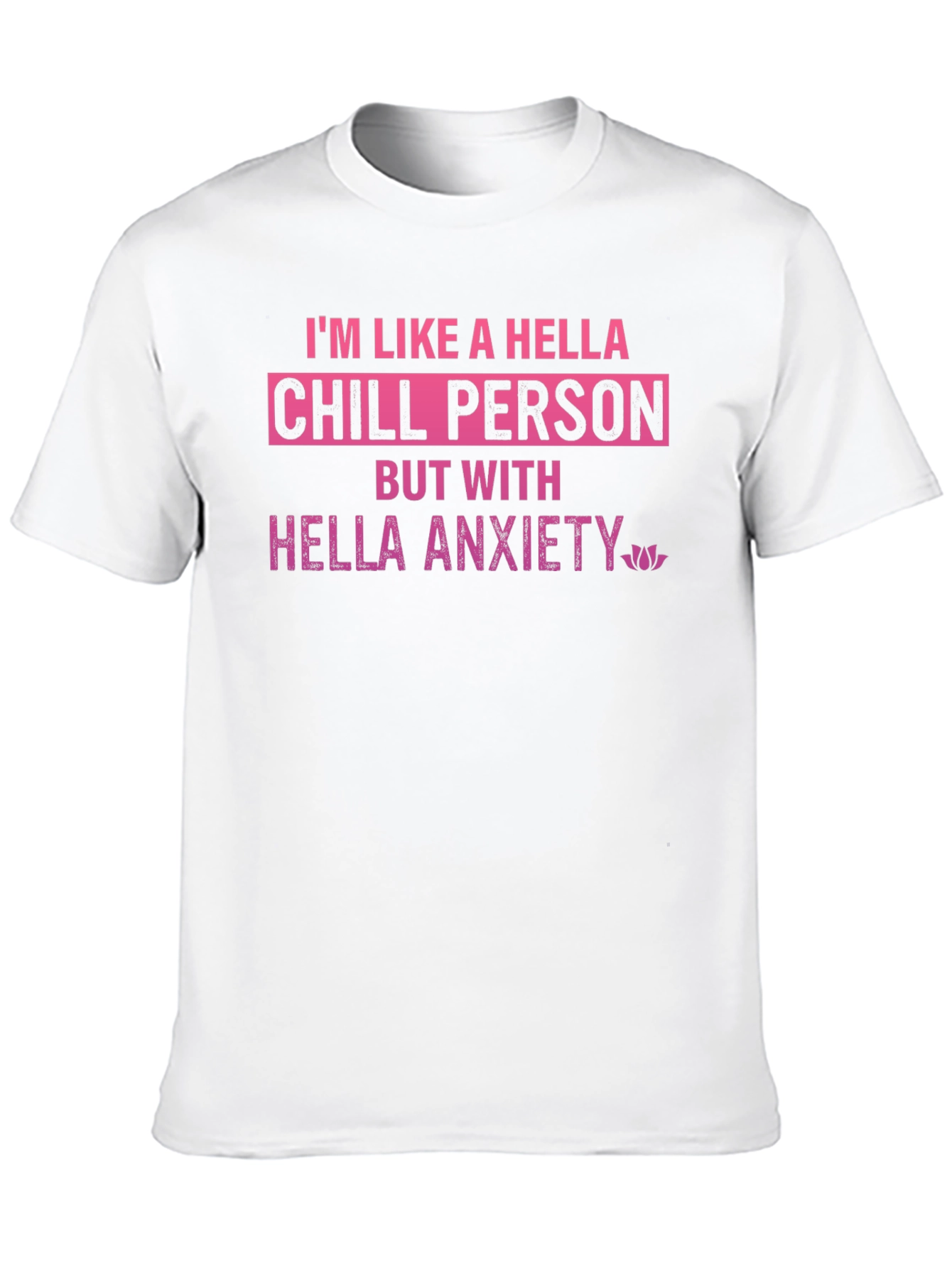 Black Chill Person Tee: Hella Anxiety Shirt view 10