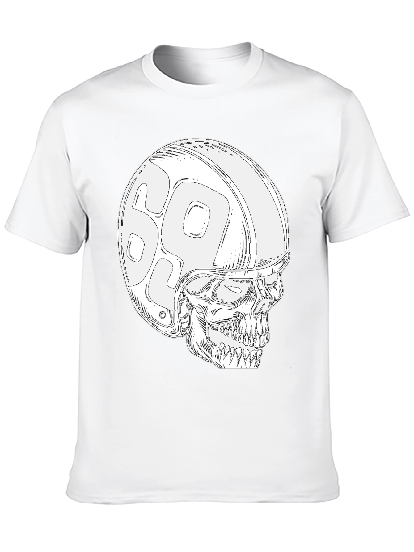 Black Skull 69 Helmet T-Shirt - Ride in Style! view 10