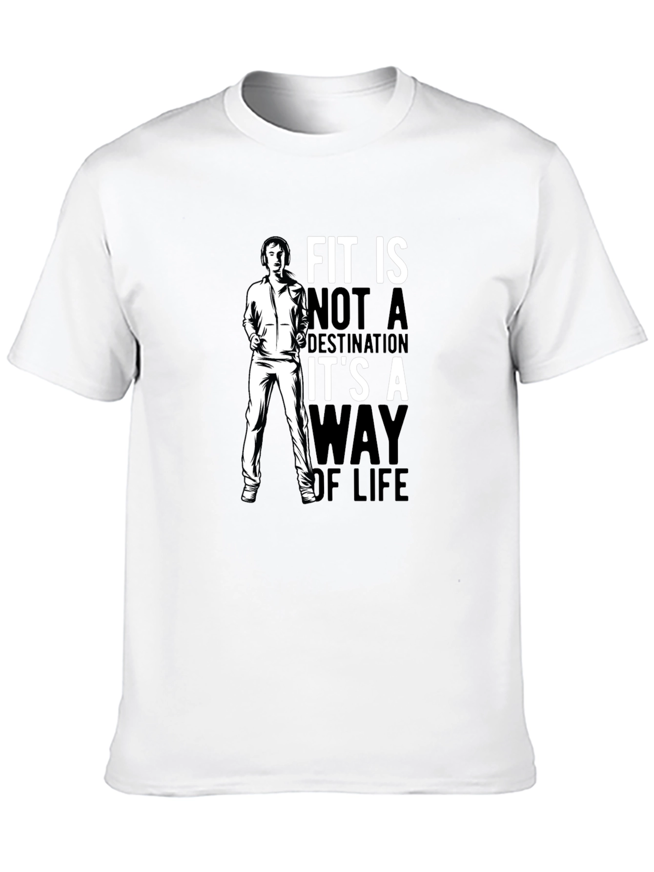 Black Fit is a Way of Life Graphic T-Shirt - Men's Black Tee view 10