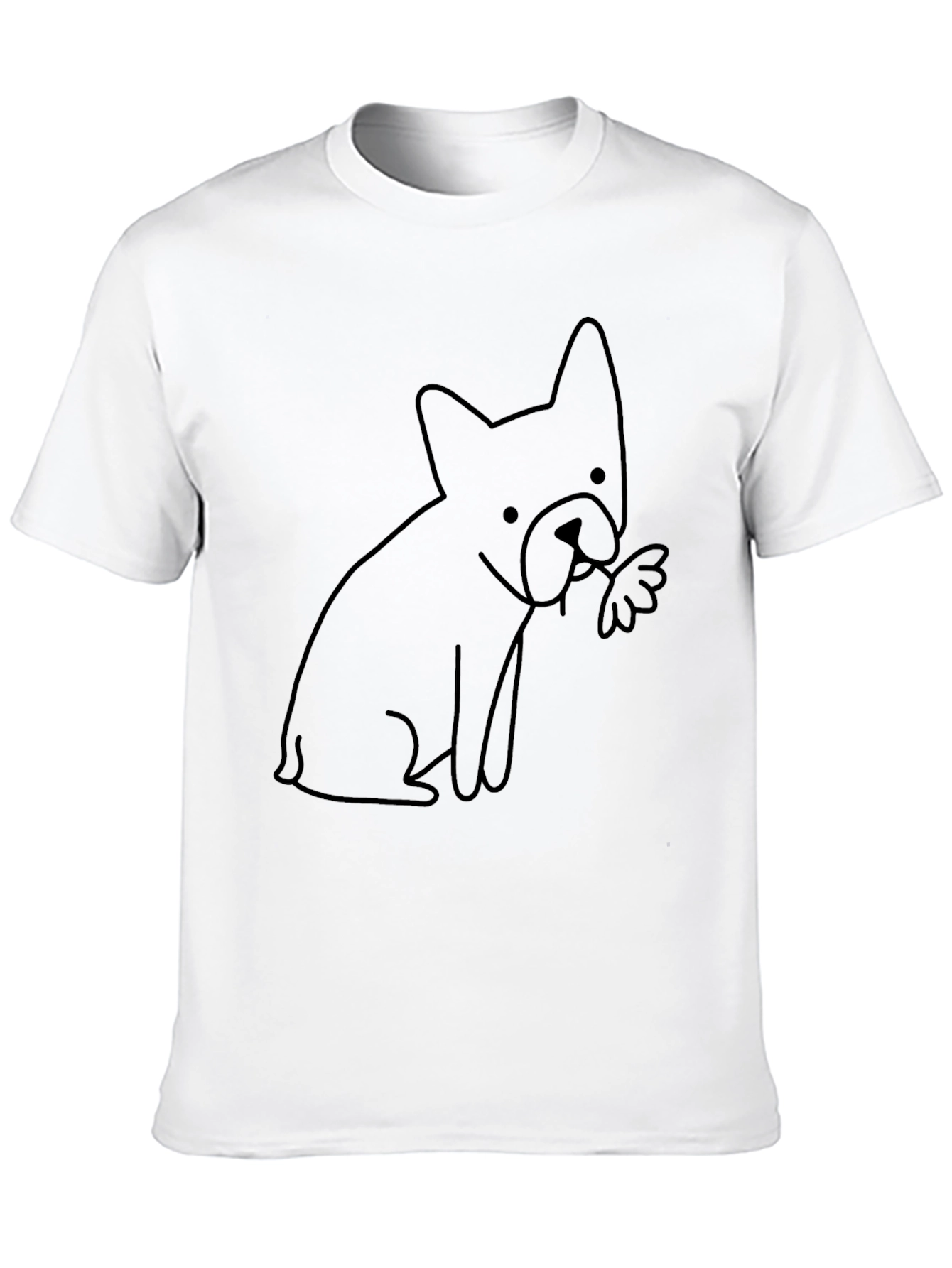 Black Dog With Flower Black T-Shirt view 10