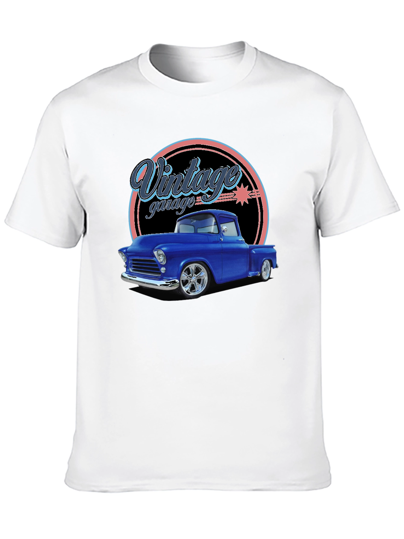 Black Vintage Garage Classic Truck T-Shirt view 10