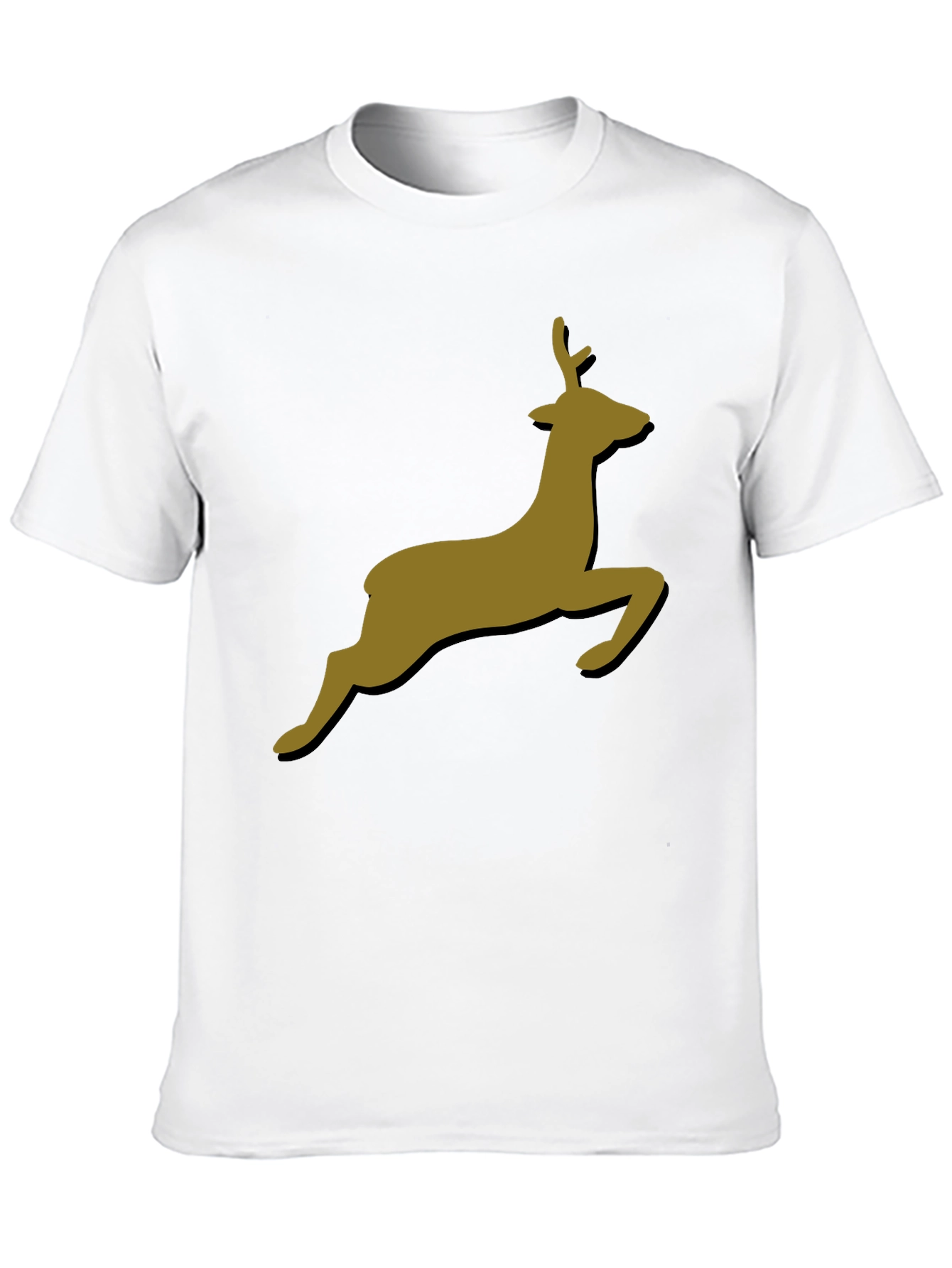 Black Leaping Deer Graphic T-Shirt - Stylish Black Tee view 10