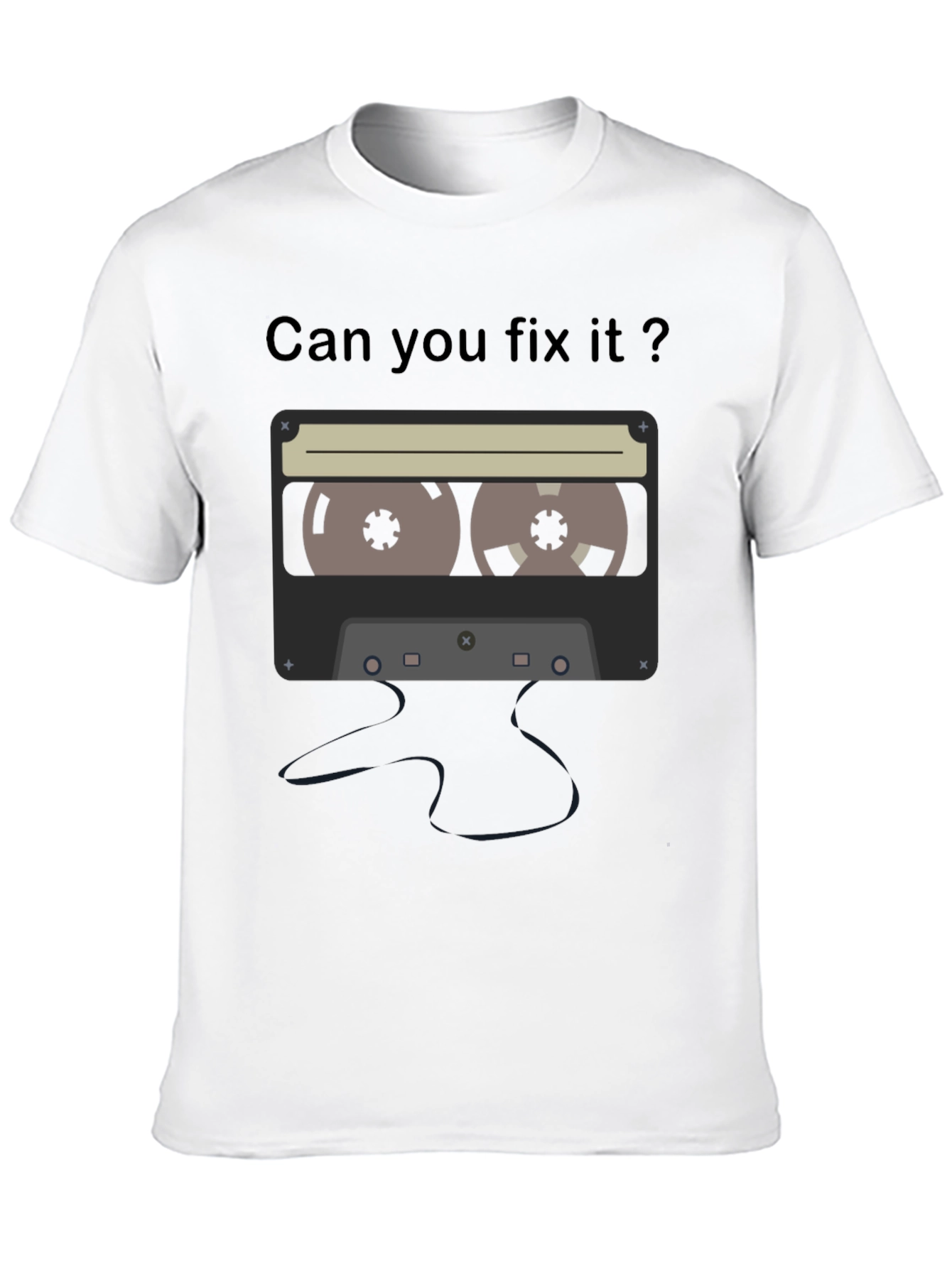Black Retro Cassette Tape Graphic T-Shirt view 10