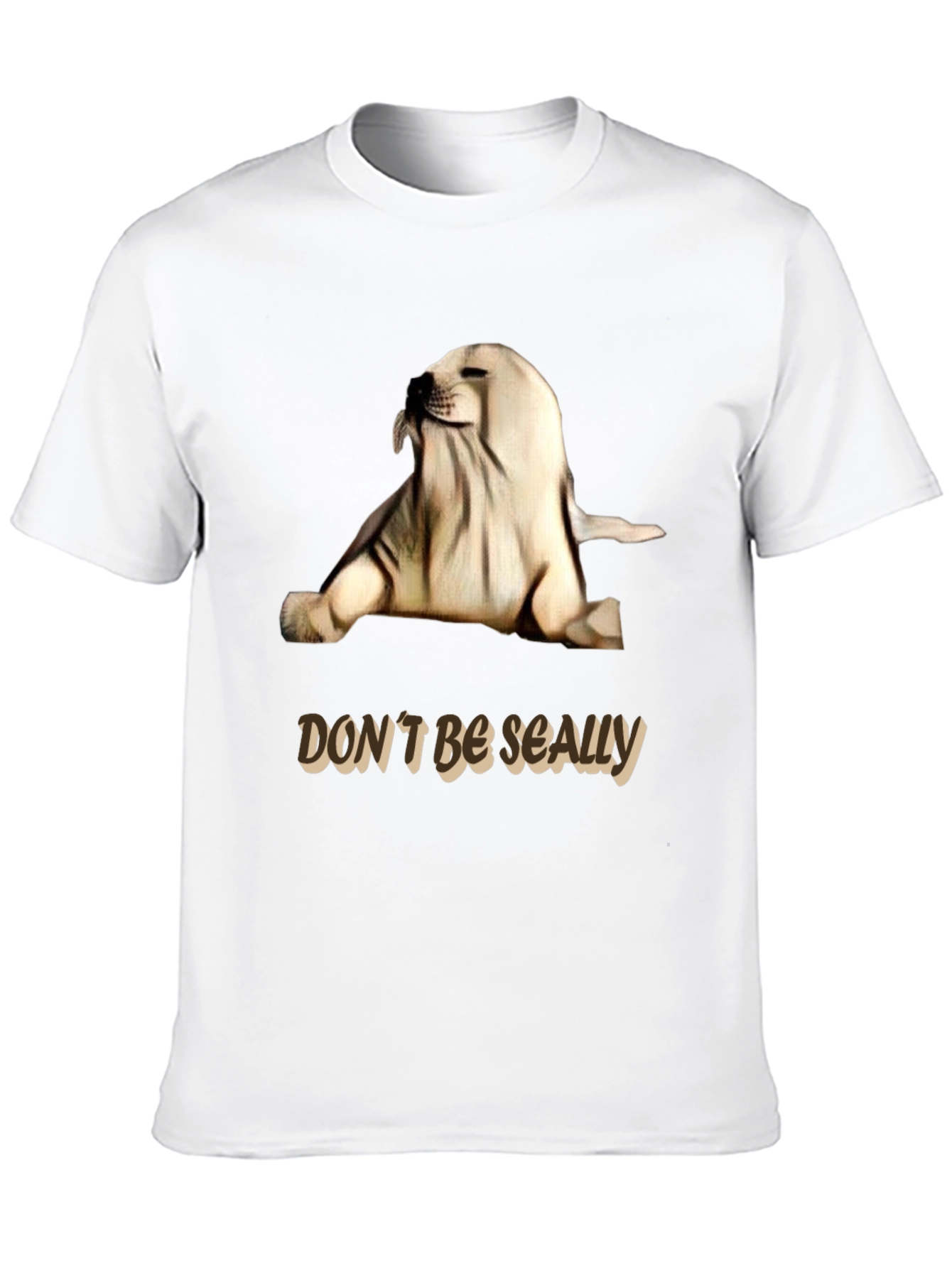 Black Don't Be Seally Graphic Tee - Funny Seal Pun Shirt view 10