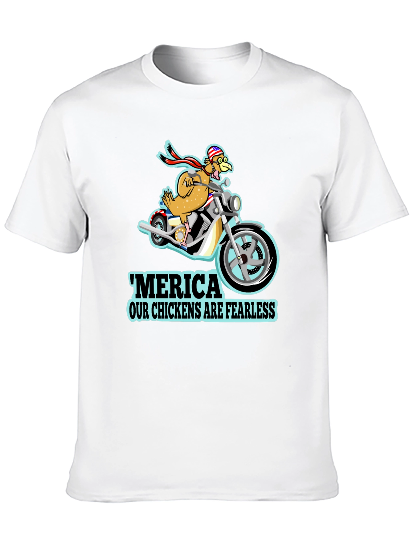 Black Fearless Chicken Rider Graphic Tee view 10