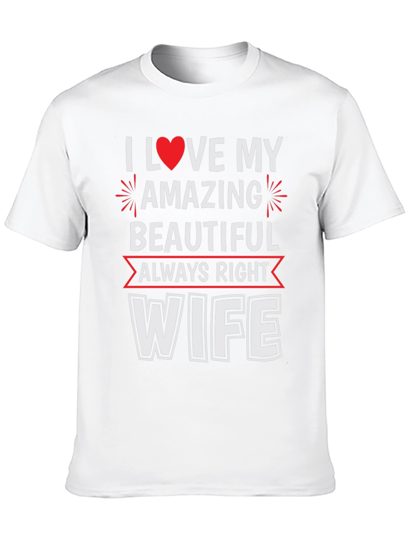 Black I Love My Amazing Wife Graphic Tee view 10