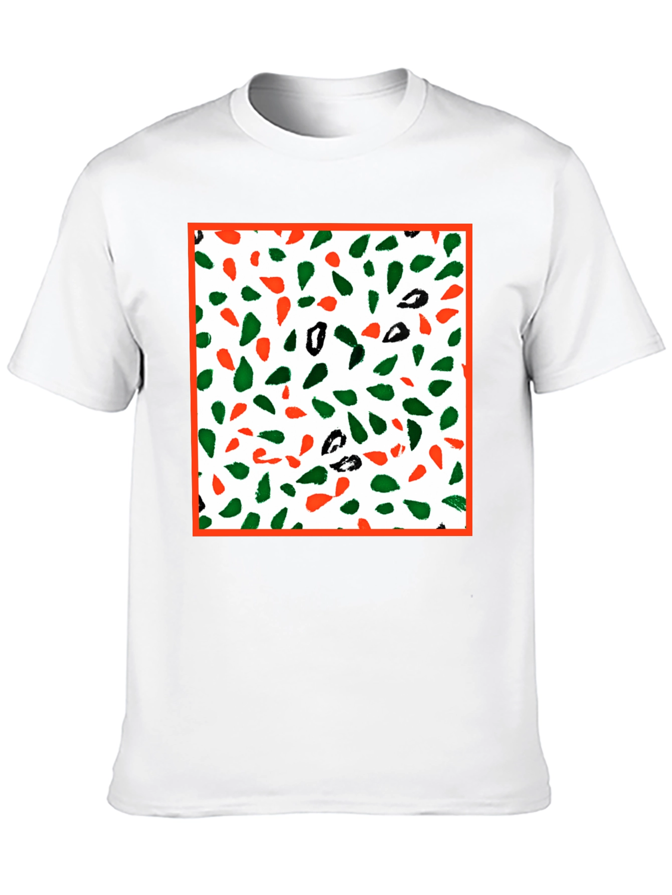 Black Abstract Pattern Graphic Tee - Men's Casual Fashion view 10