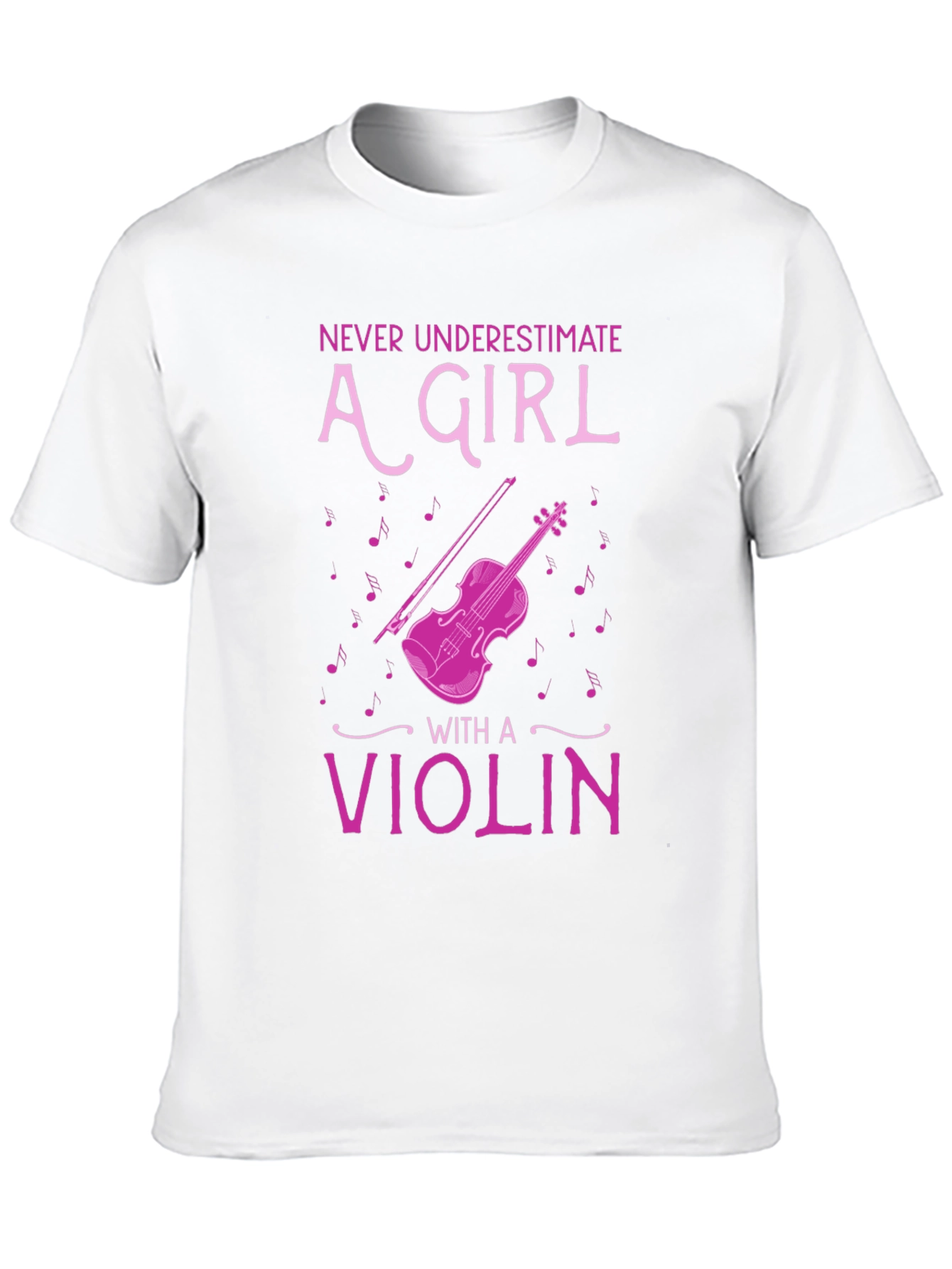 Black Never Underestimate A Girl With A Violin T-Shirt view 10
