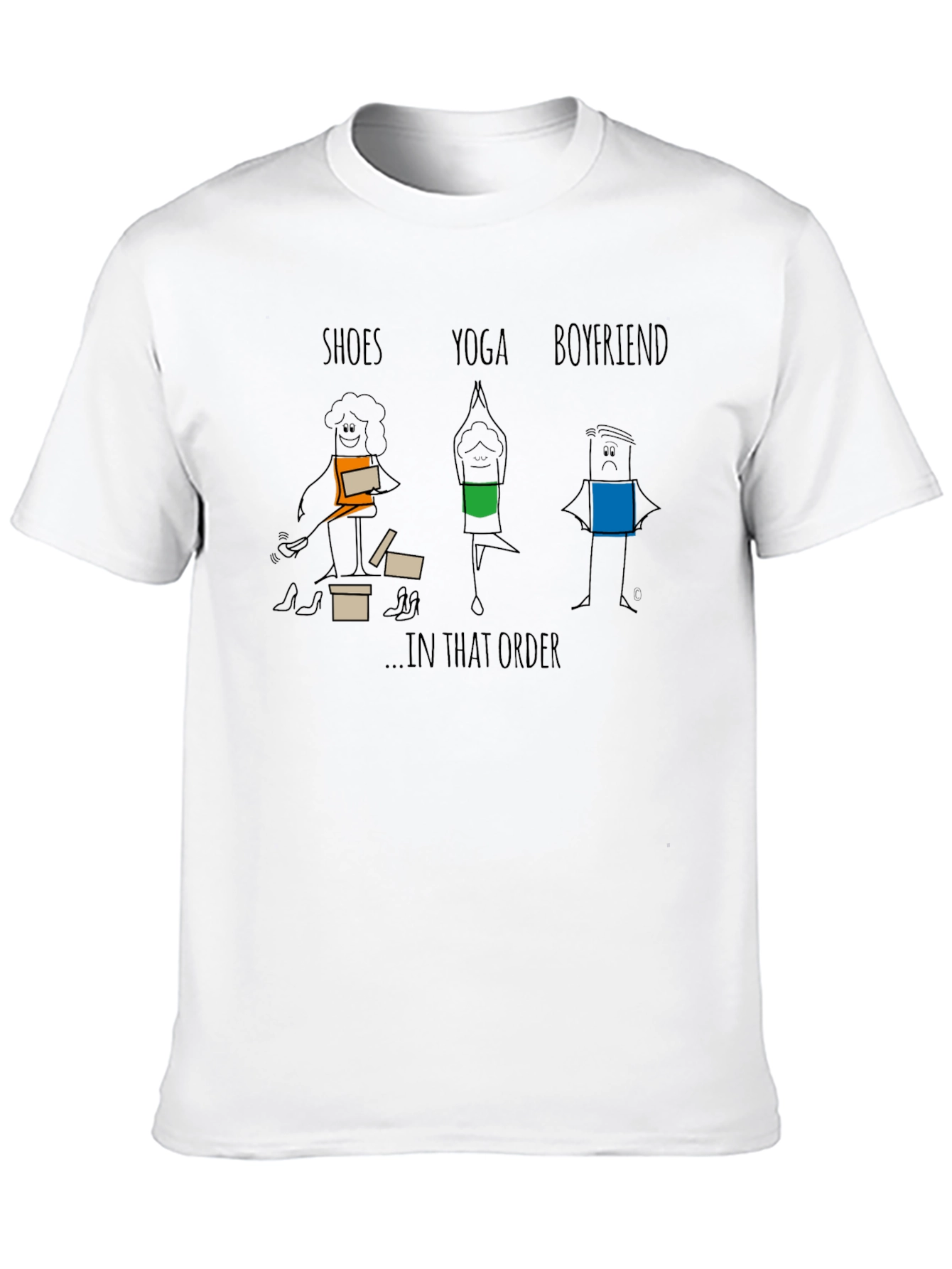 Black Shoes Yoga Boyfriend T-Shirt - Funny Women's Tee view 10