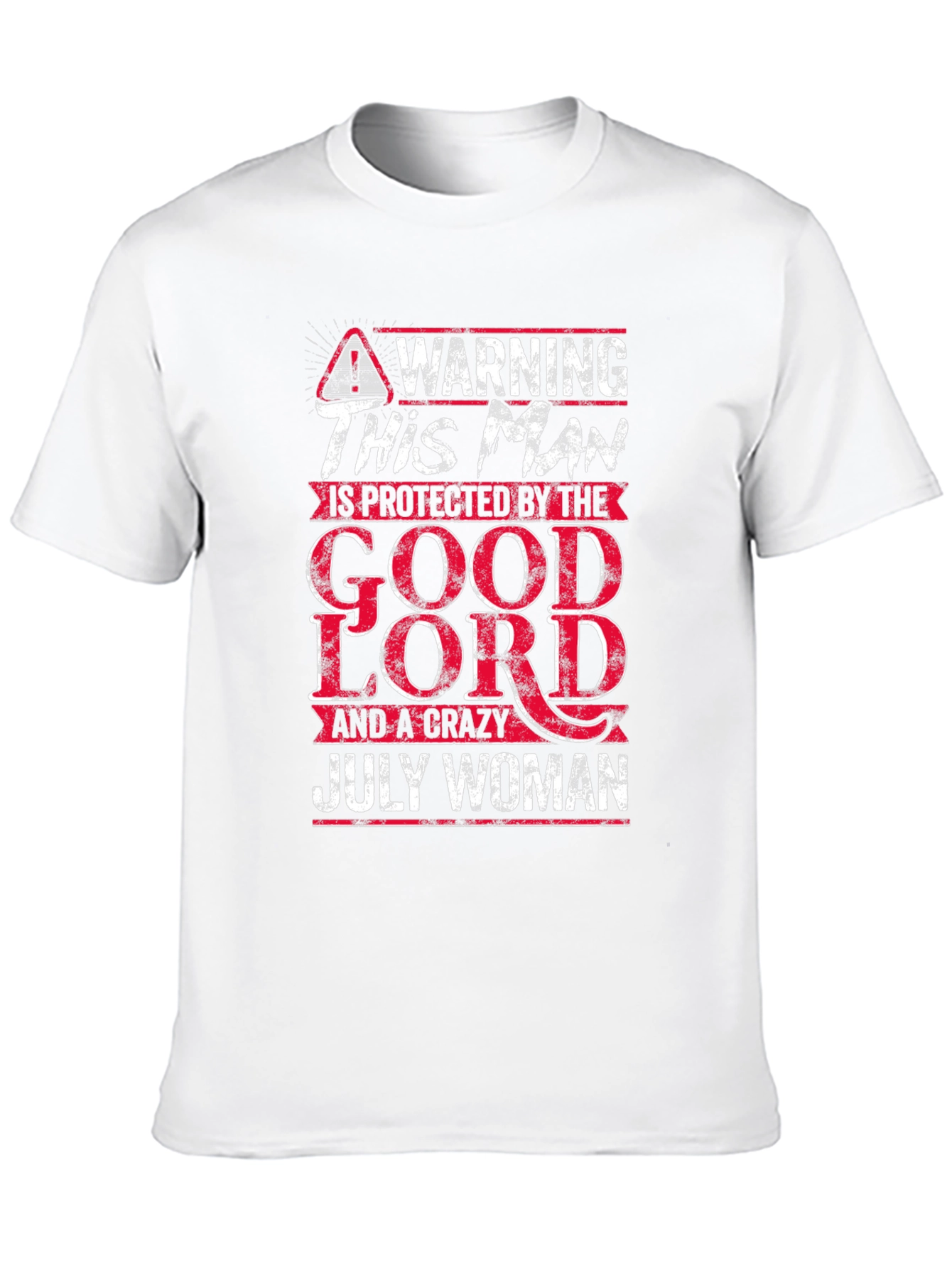 Black Protected by Good Lord and a Crazy July Woman T-Shirt view 10