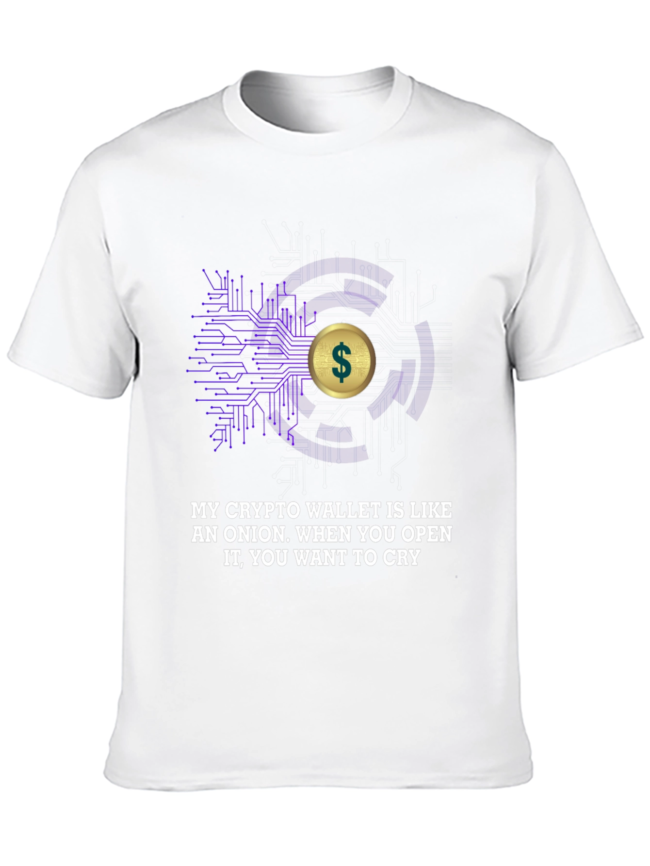 Black Crypto Wallet Onion T-Shirt view 10