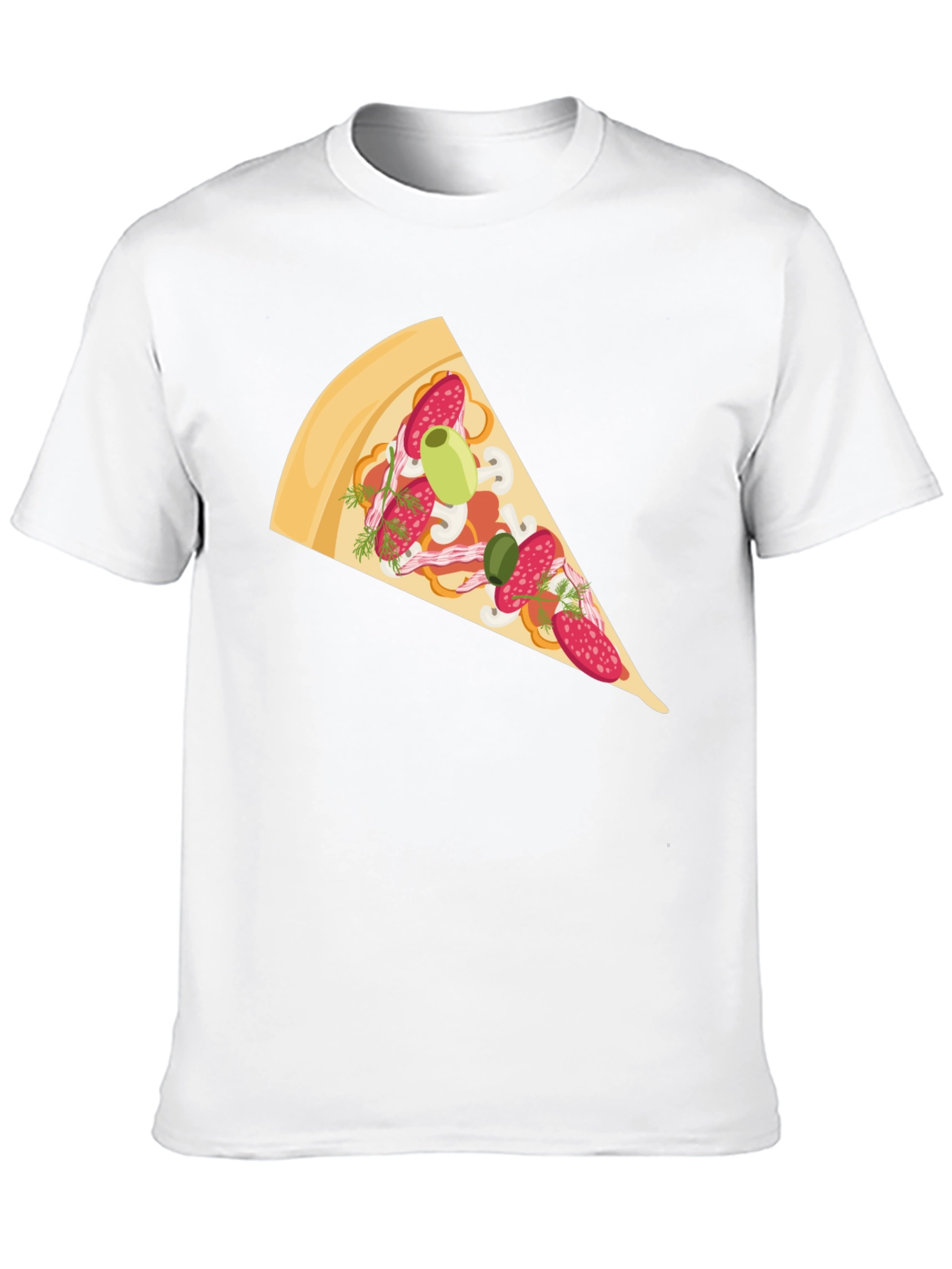 Black Pizza Slice Graphic Tee - Casual Black T-Shirt view 10