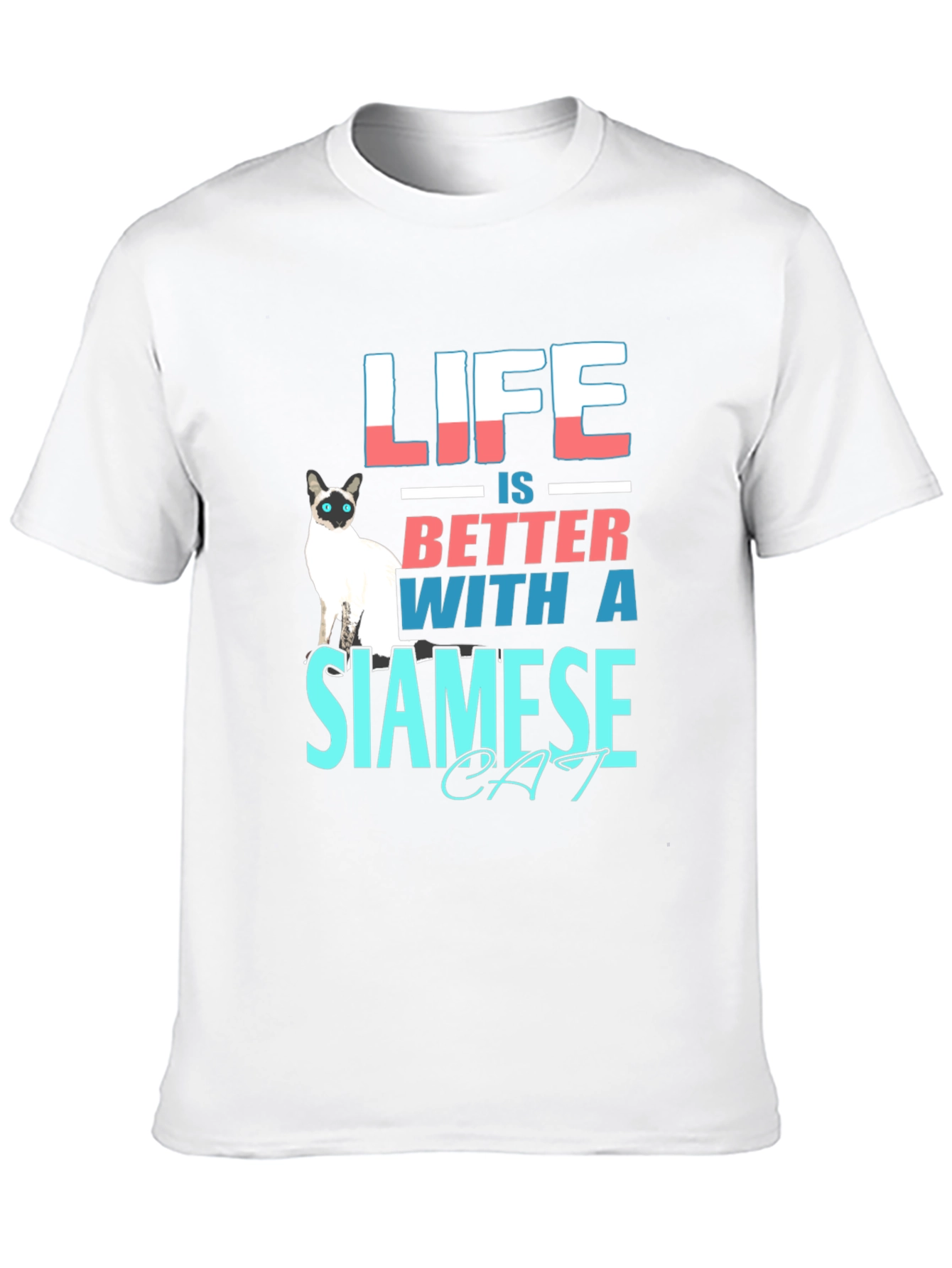 Black Life Is Better With a Siamese Cat T-Shirt view 10