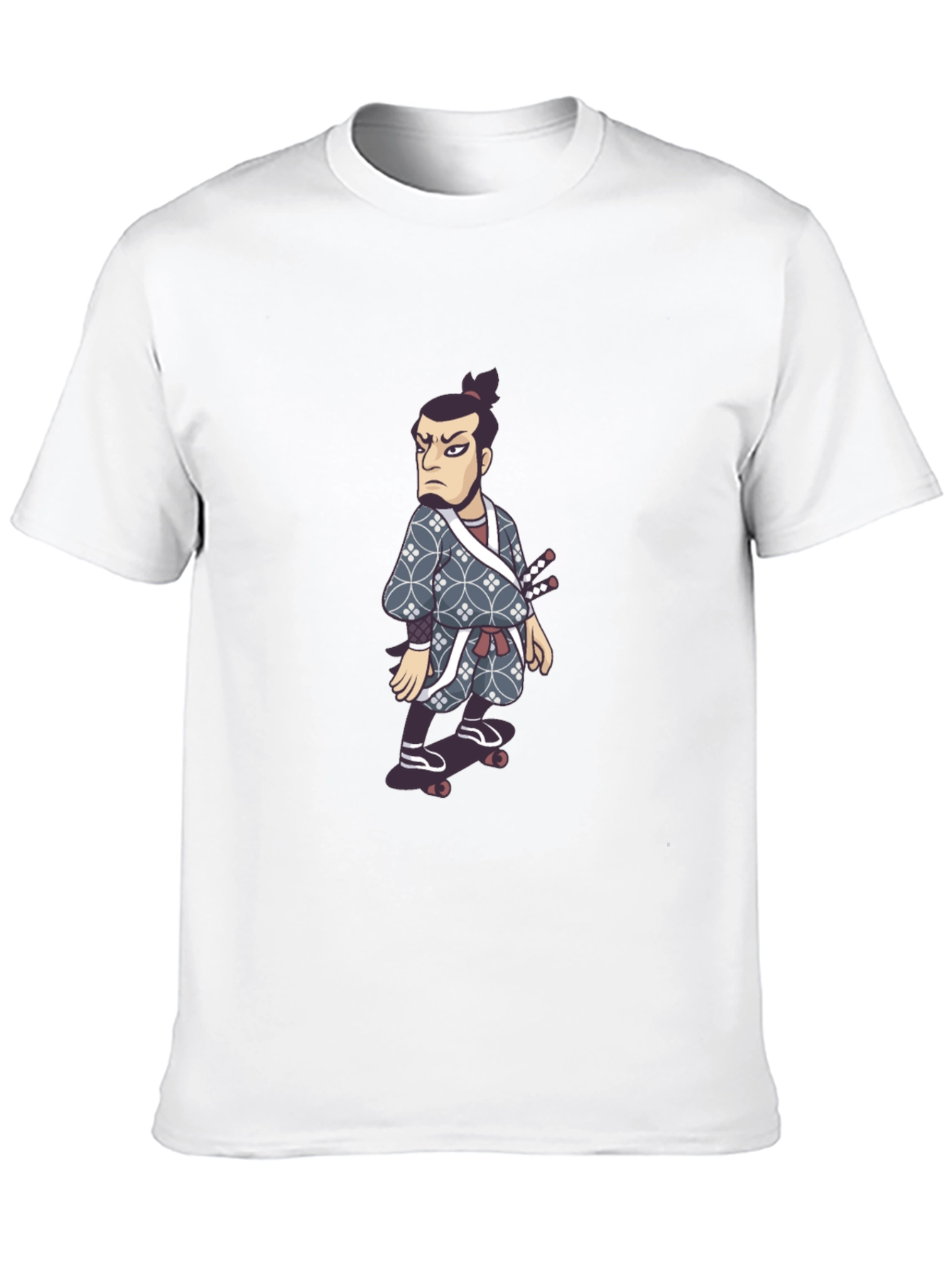 Black Samurai Skater T-Shirt - Unique Graphic Tee view 10